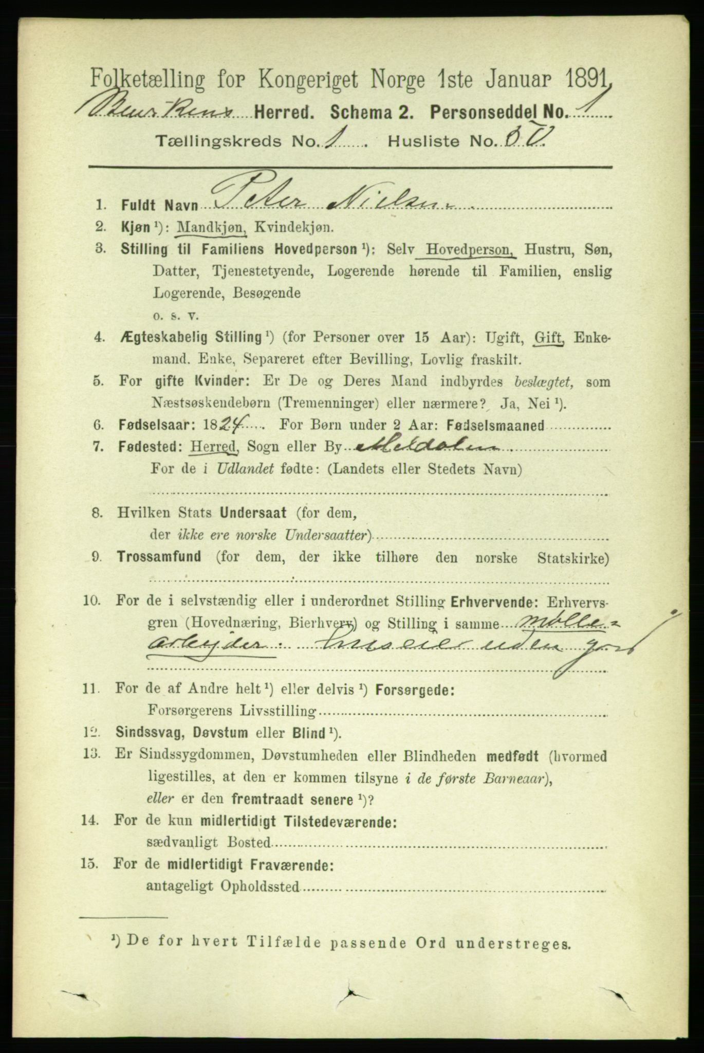 RA, 1891 census for 1656 Buvik, 1891, p. 341