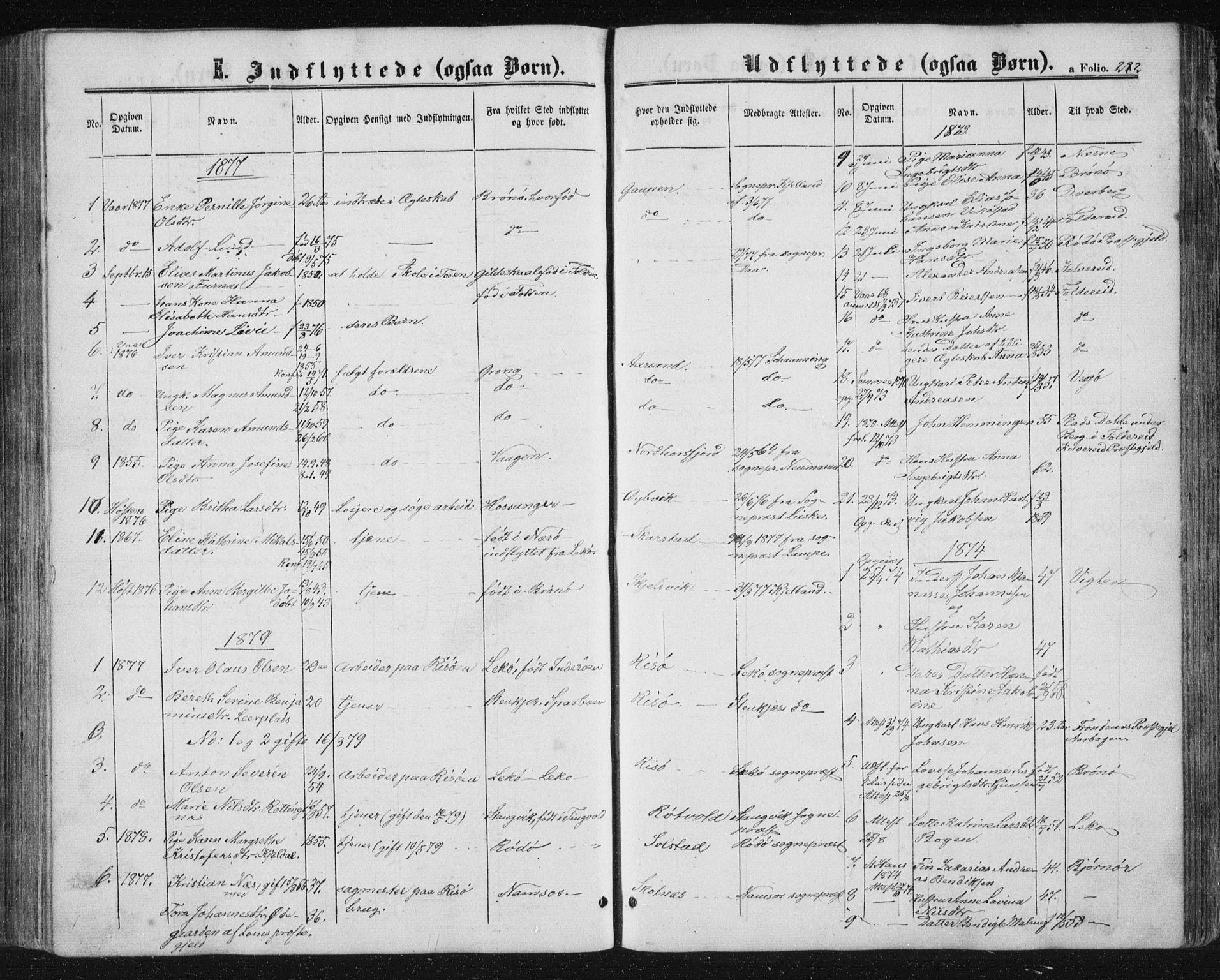 Ministerialprotokoller, klokkerbøker og fødselsregistre - Nordland, AV/SAT-A-1459/810/L0158: Parish register (copy) no. 810C02 /1, 1863-1883, p. 282