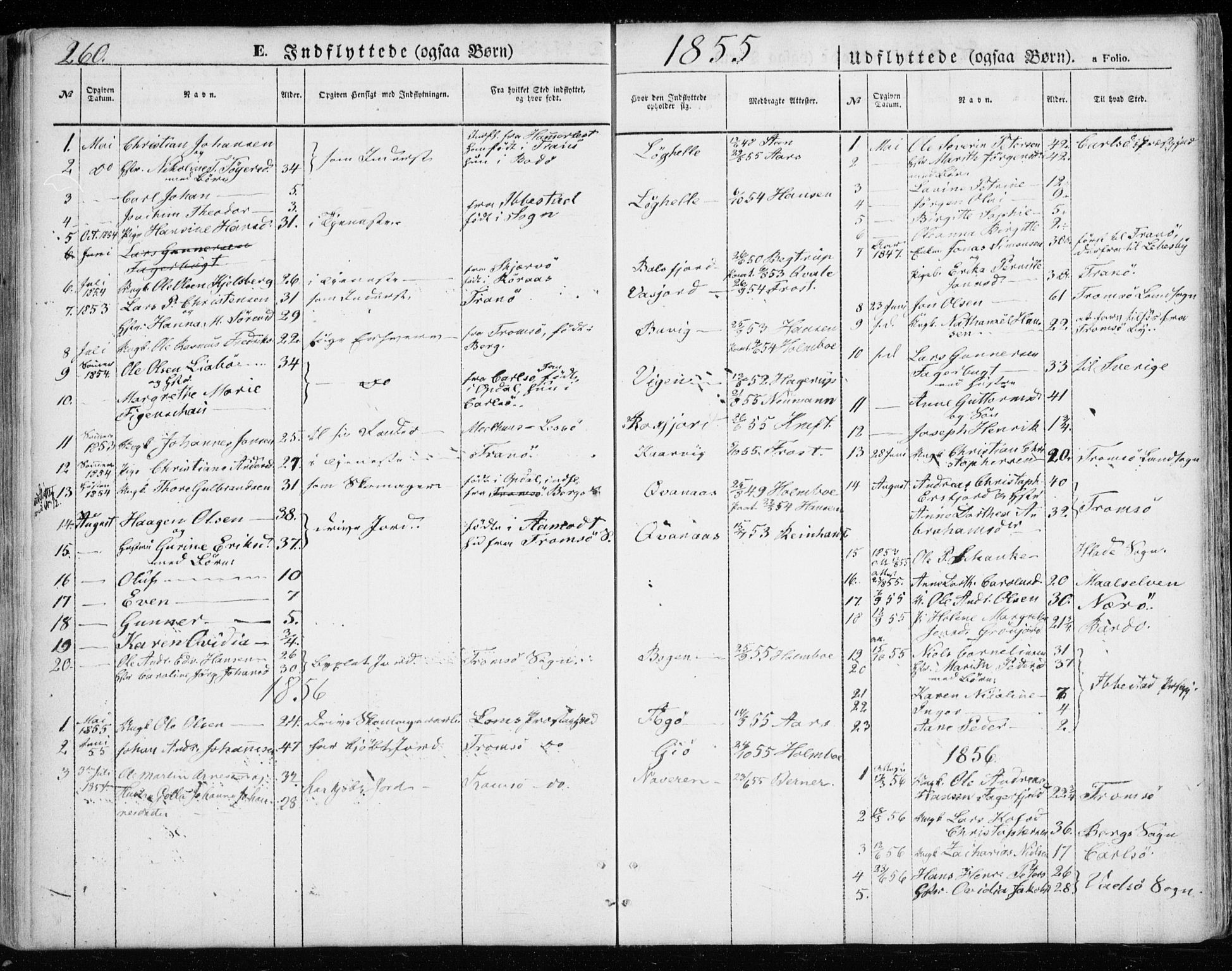 Lenvik sokneprestembete, SATØ/S-1310/H/Ha/Haa/L0007kirke: Parish register (official) no. 7, 1855-1865, p. 260