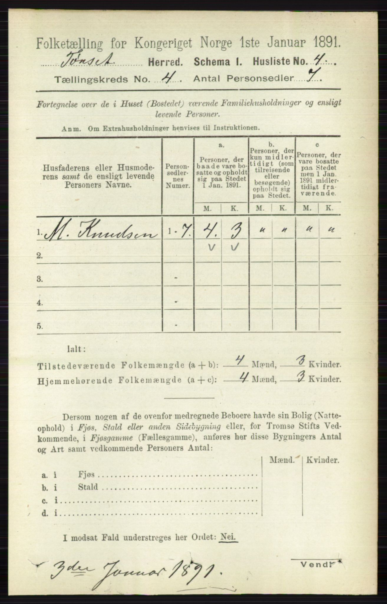 RA, 1891 census for 0437 Tynset, 1891, p. 734