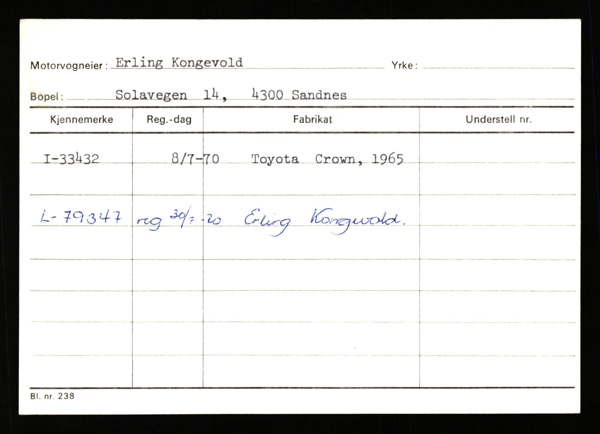 Stavanger trafikkstasjon, AV/SAST-A-101942/0/G/L0005: Registreringsnummer: 23000 - 34245, 1930-1971, p. 3236