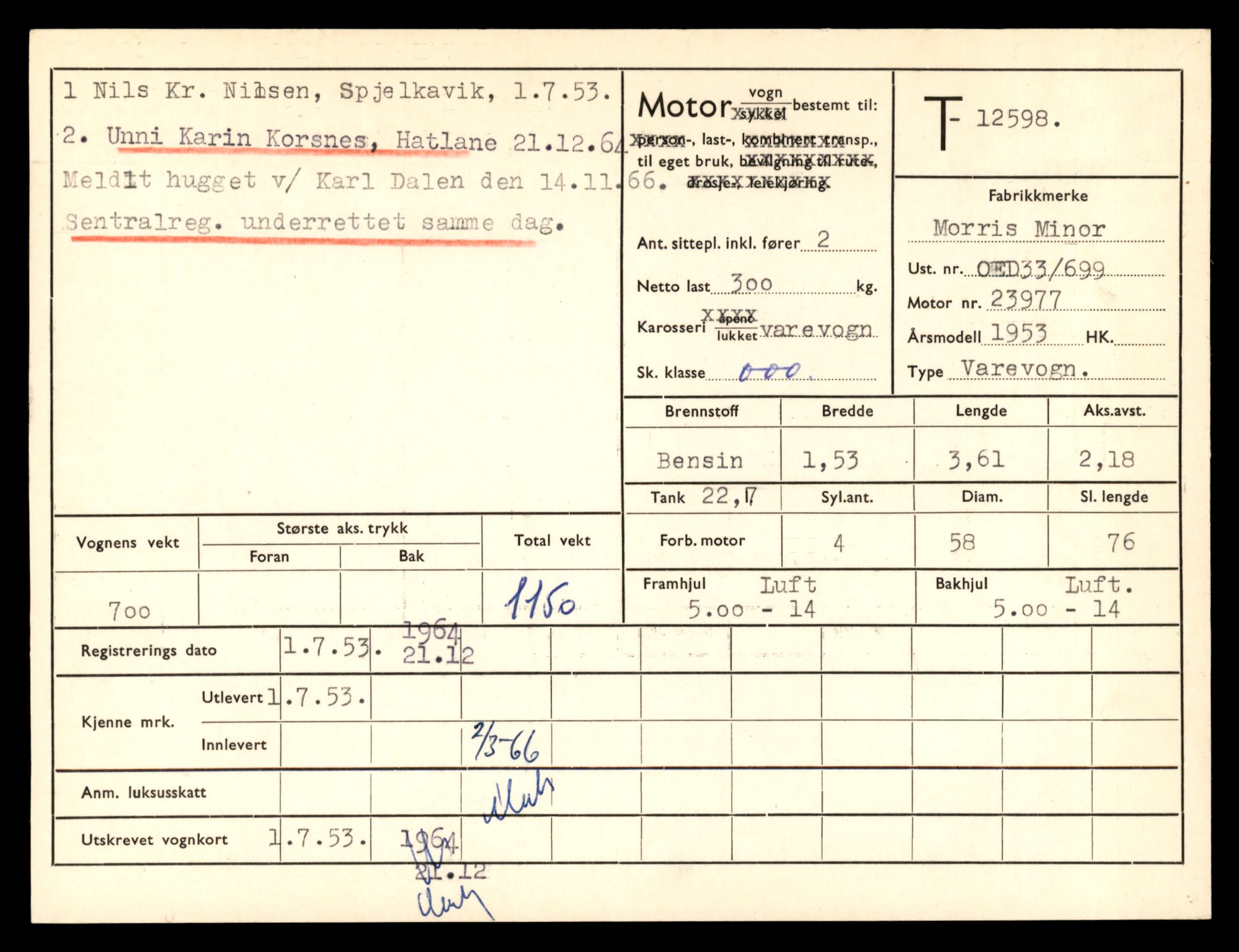 Møre og Romsdal vegkontor - Ålesund trafikkstasjon, AV/SAT-A-4099/F/Fe/L0034: Registreringskort for kjøretøy T 12500 - T 12652, 1927-1998, p. 1900