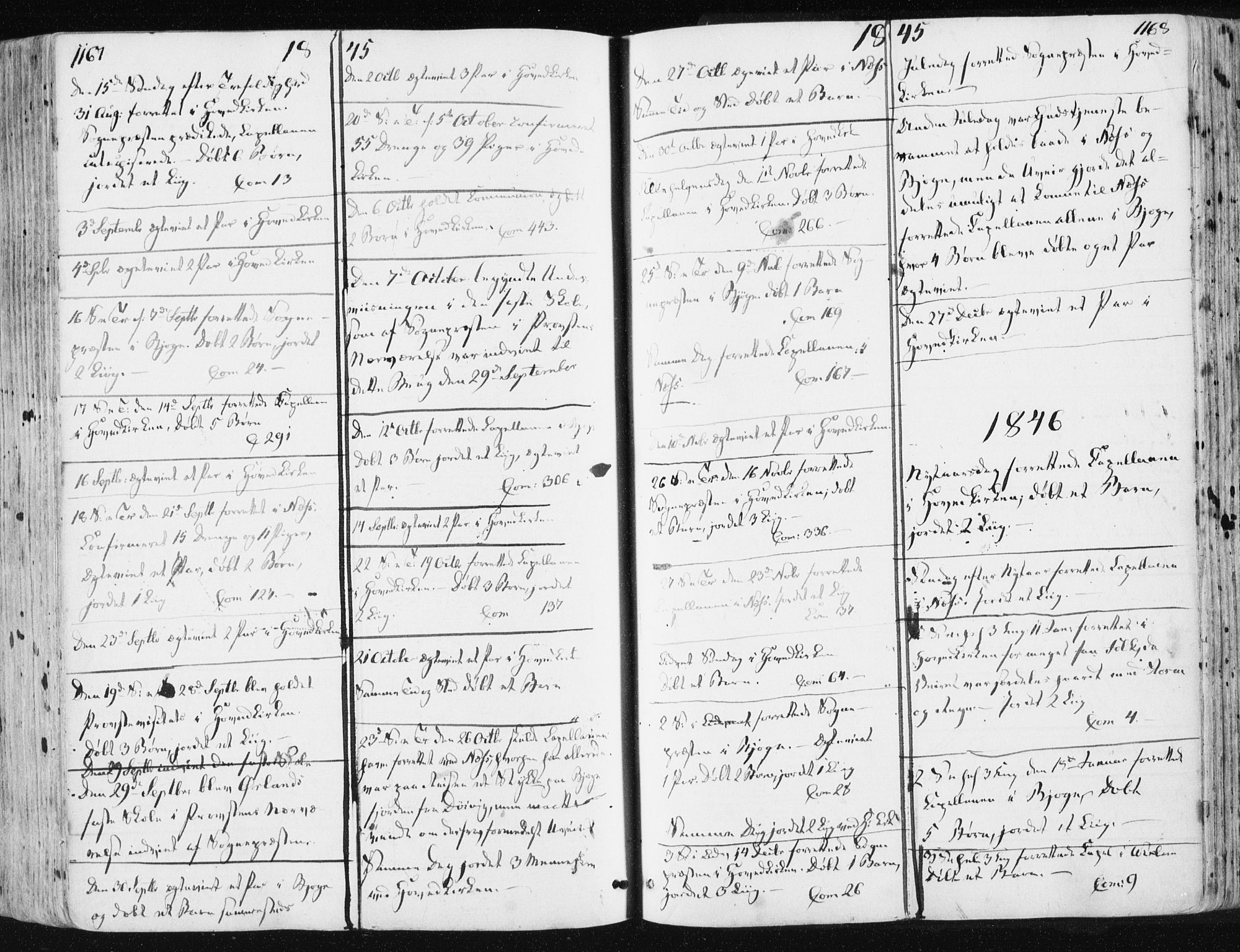 Ministerialprotokoller, klokkerbøker og fødselsregistre - Sør-Trøndelag, SAT/A-1456/659/L0736: Parish register (official) no. 659A06, 1842-1856, p. 1167-1168
