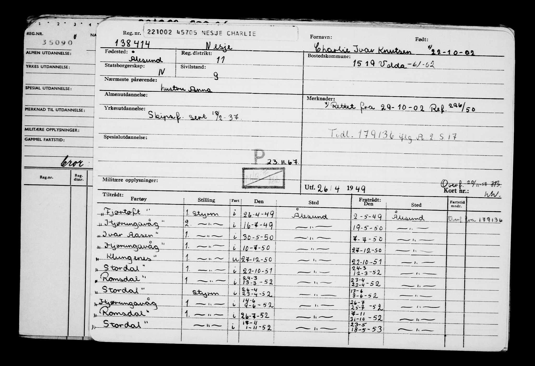 Direktoratet for sjømenn, AV/RA-S-3545/G/Gb/L0046: Hovedkort, 1902, p. 527