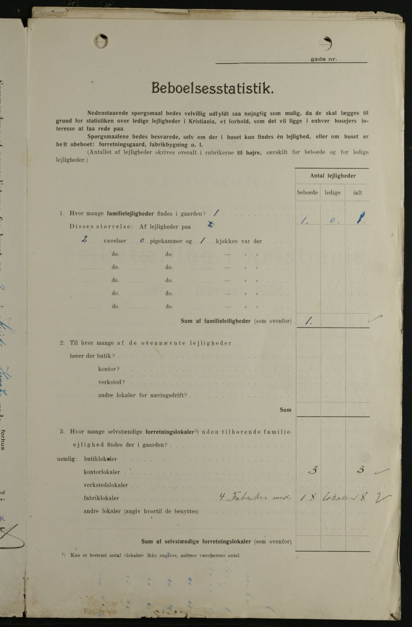 OBA, Municipal Census 1908 for Kristiania, 1908, p. 11022