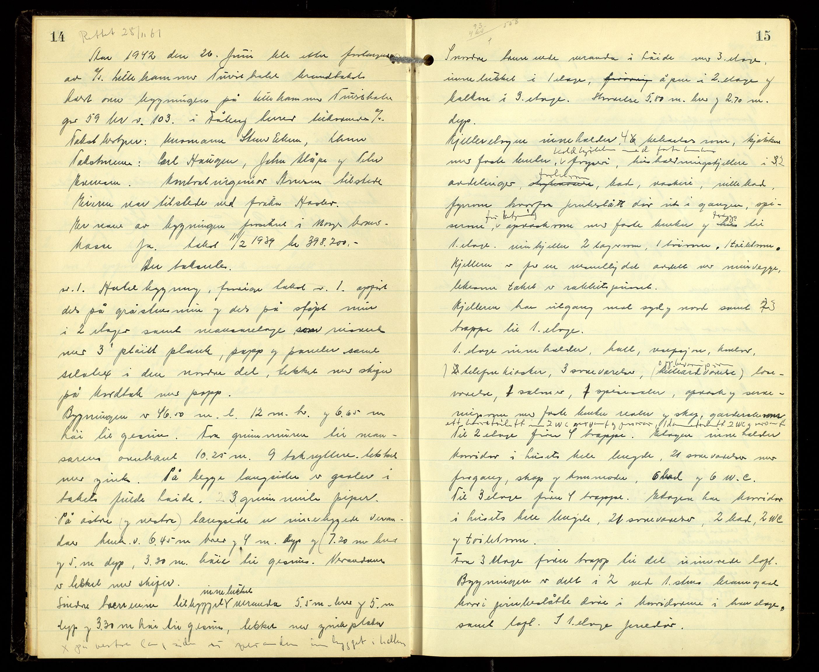 Norges Brannkasse, Fåberg, AV/SAH-NBRANF-041/F/L0003: Branntakstprotokoll, 1942-1947, p. 14-15