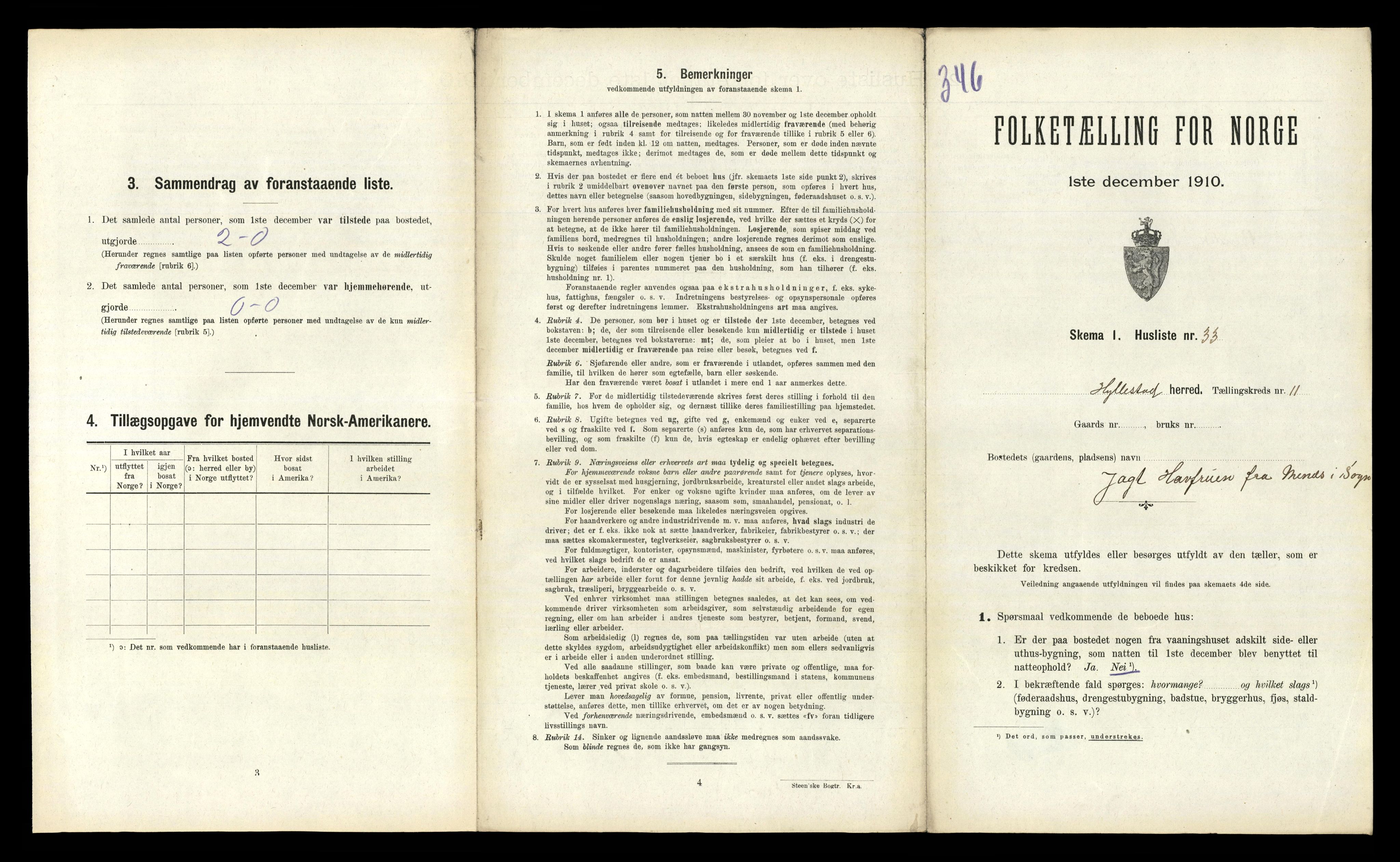 RA, 1910 census for Hyllestad, 1910, p. 739