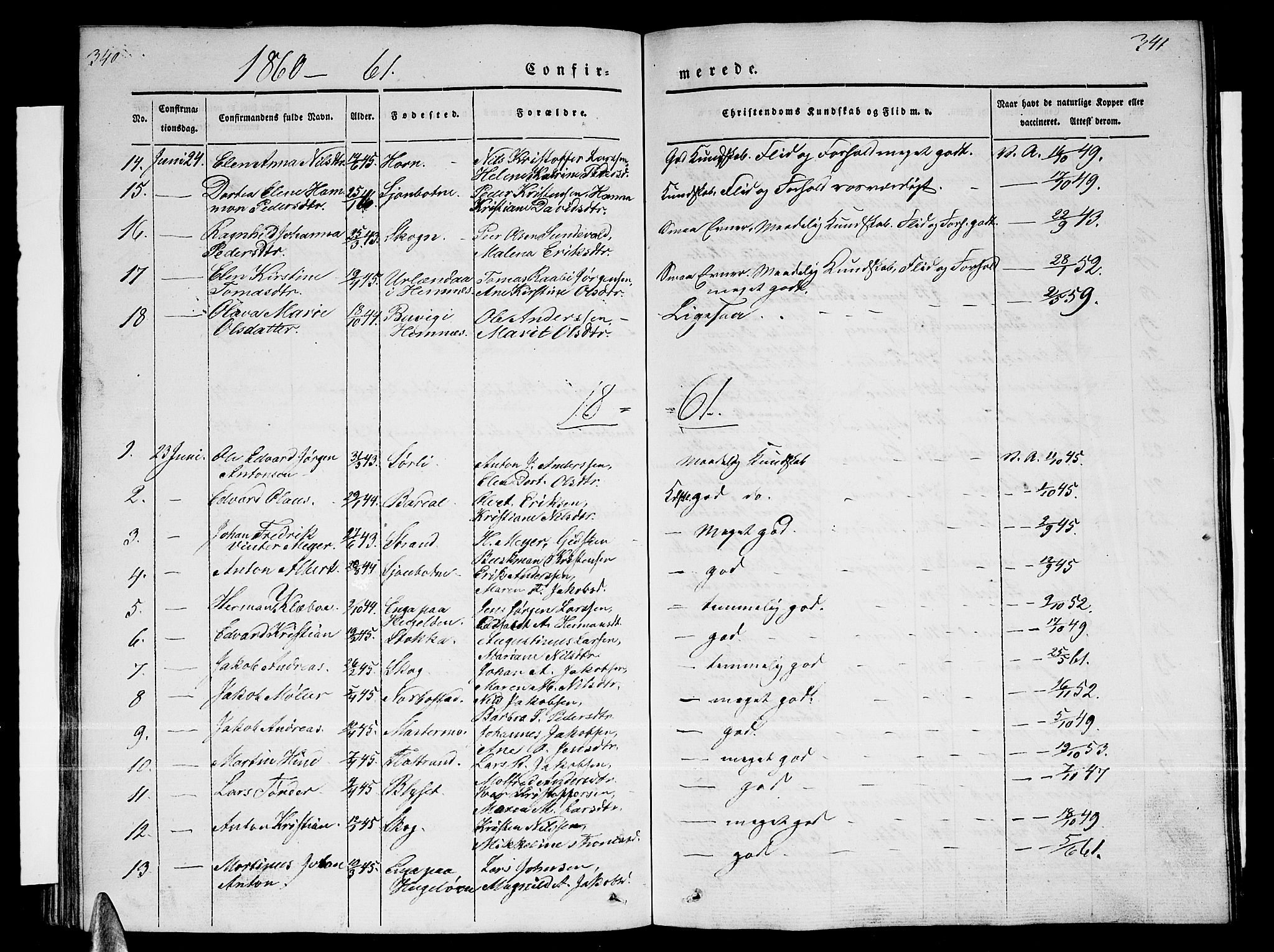 Ministerialprotokoller, klokkerbøker og fødselsregistre - Nordland, SAT/A-1459/838/L0555: Parish register (copy) no. 838C02, 1842-1861, p. 340-341