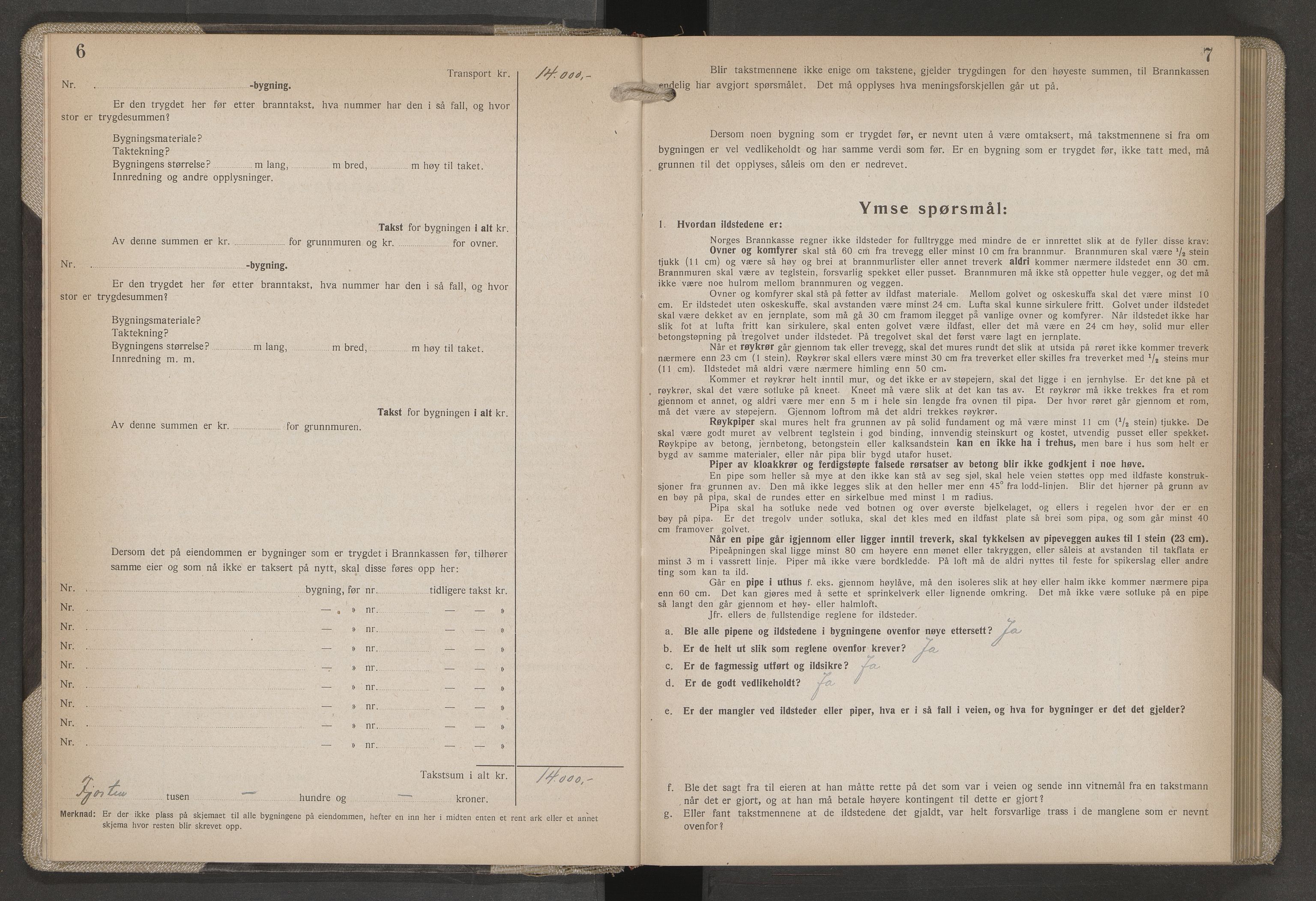 Norges Brannkasse Landvik og Fjære, AV/SAK-2241-0032/F/Fa/L0024: Branntakstprotokoll nr. 24, 1944-1949