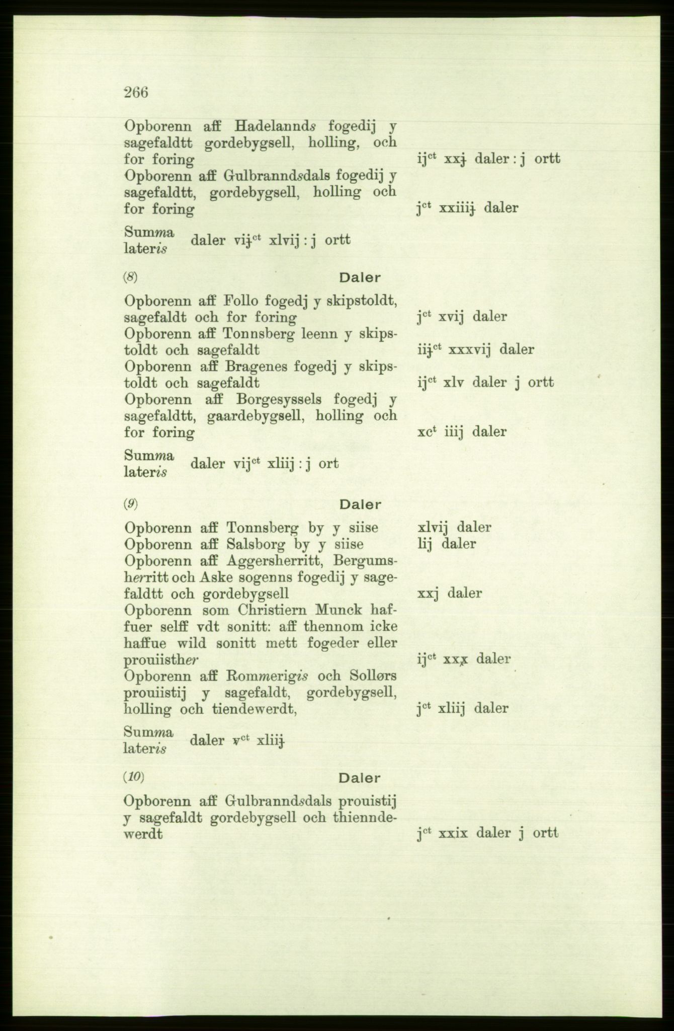 Publikasjoner utgitt av Arkivverket, PUBL/PUBL-001/C/0001: Bind 1: Rekneskap for Akershus len 1557-1558, 1557-1558, p. 266