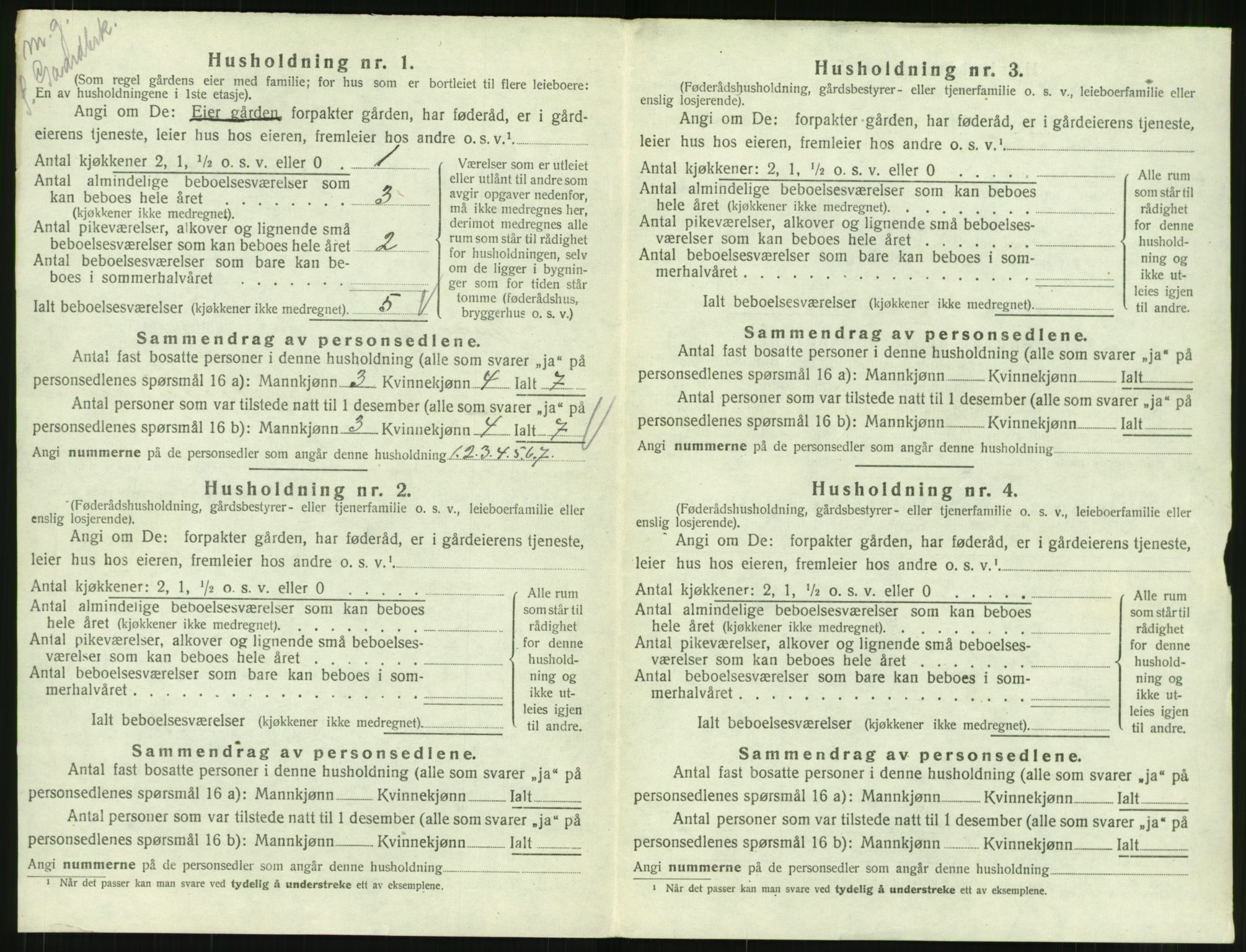 SAT, 1920 census for Åsskard, 1920, p. 228