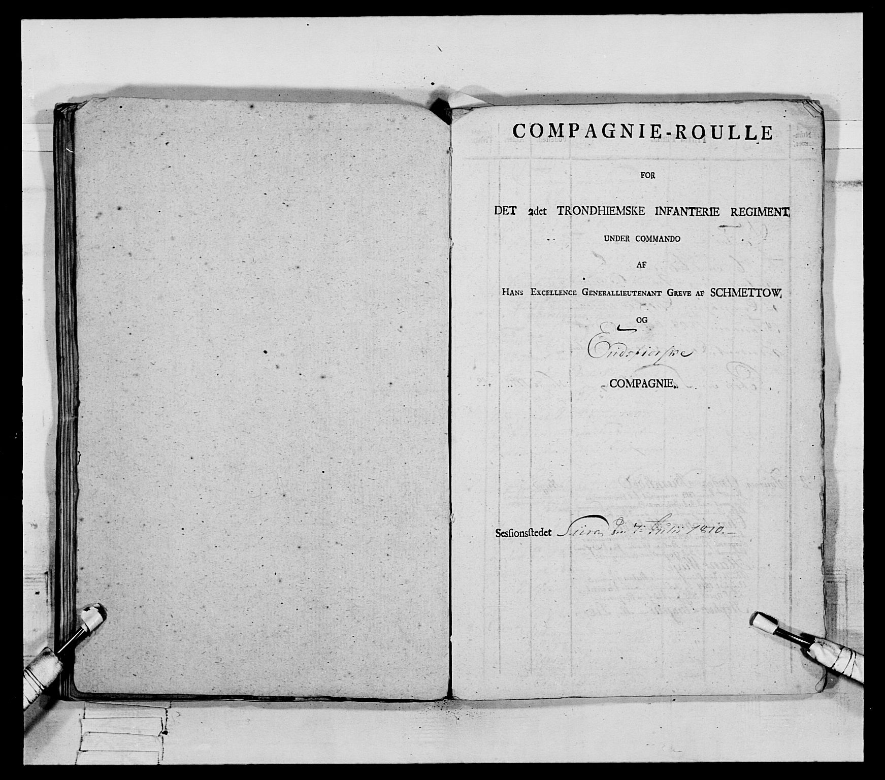 Generalitets- og kommissariatskollegiet, Det kongelige norske kommissariatskollegium, AV/RA-EA-5420/E/Eh/L0083a: 2. Trondheimske nasjonale infanteriregiment, 1810, p. 154