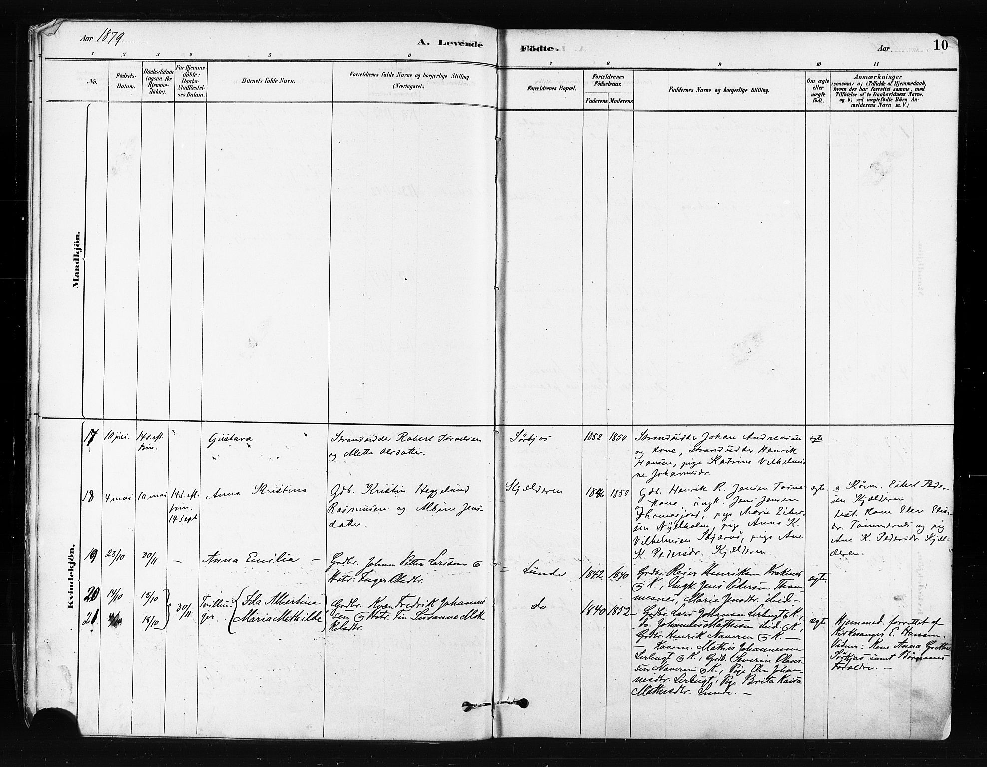 Skjervøy sokneprestkontor, SATØ/S-1300/H/Ha/Haa/L0014kirke: Parish register (official) no. 14, 1878-1894, p. 10