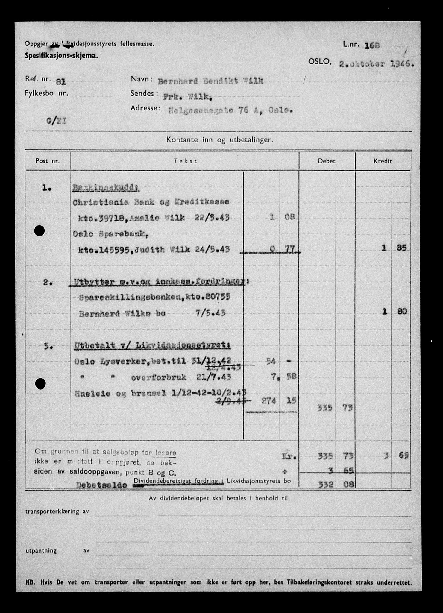 Justisdepartementet, Tilbakeføringskontoret for inndratte formuer, AV/RA-S-1564/H/Hc/Hcc/L0986: --, 1945-1947, p. 321