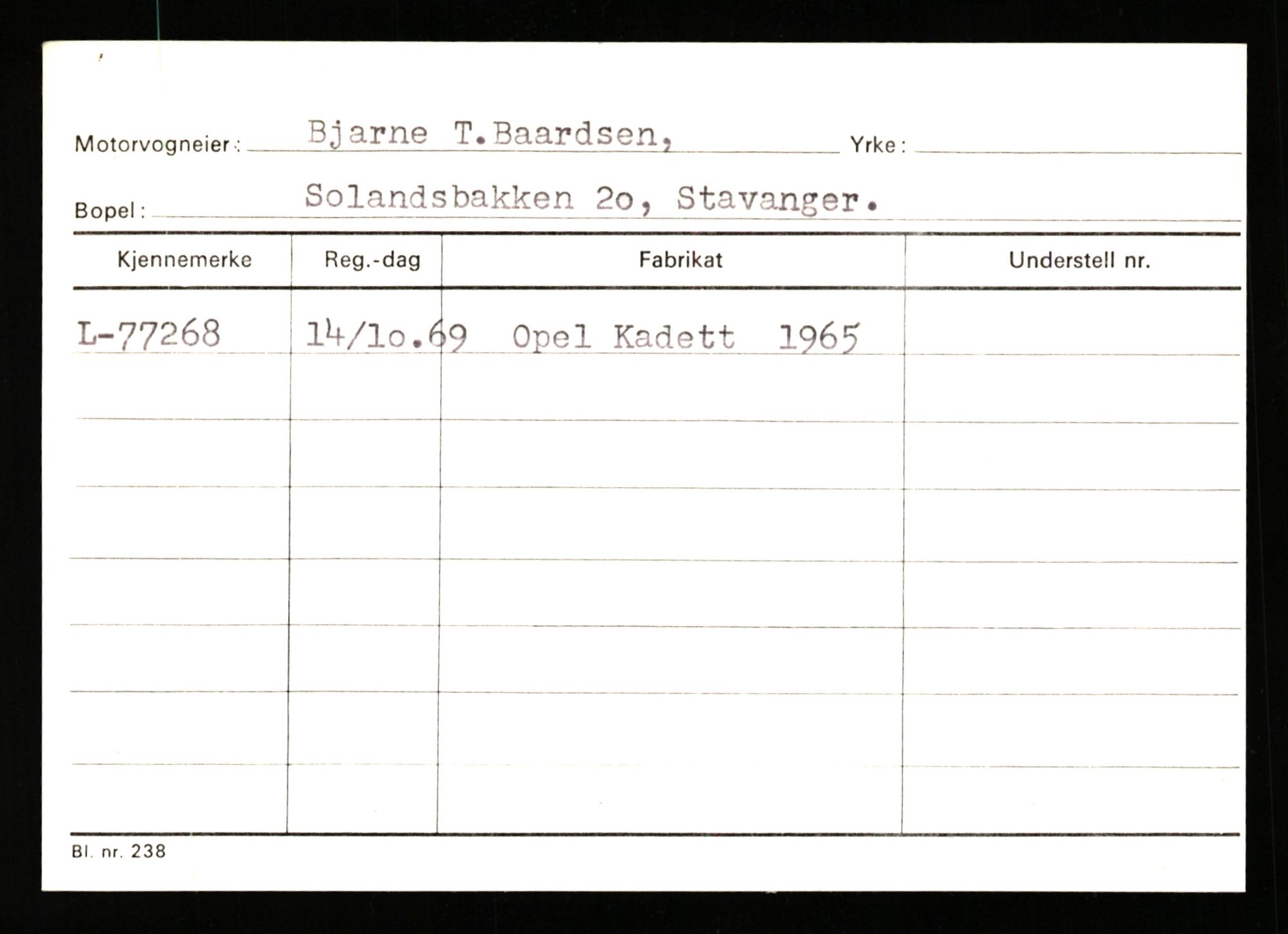 Stavanger trafikkstasjon, AV/SAST-A-101942/0/H/L0005: Bue - Dahlstrøm, 1930-1971, p. 1973