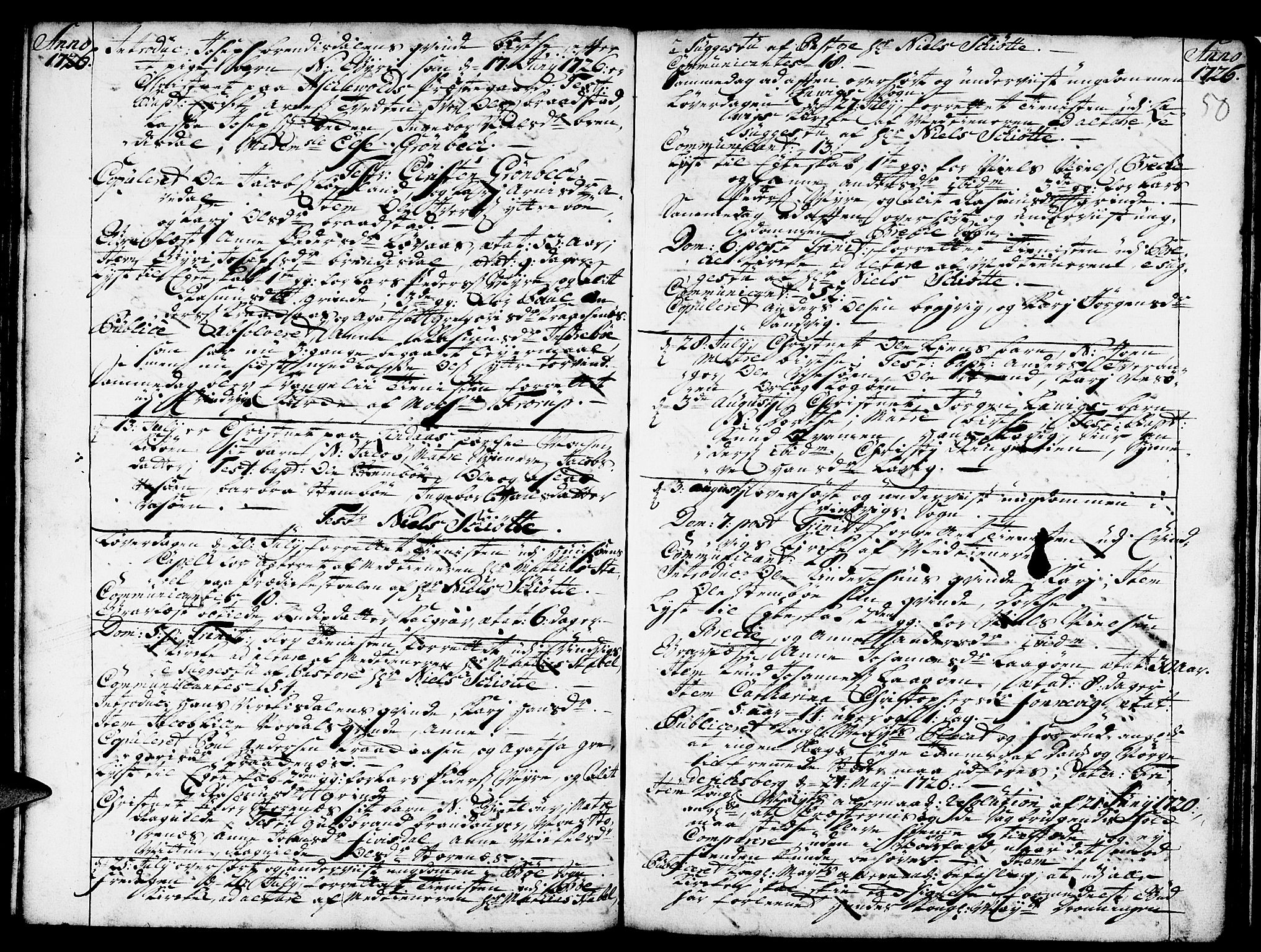 Gulen sokneprestembete, SAB/A-80201/H/Haa/Haaa/L0008: Parish register (official) no. A 8, 1723-1728, p. 50