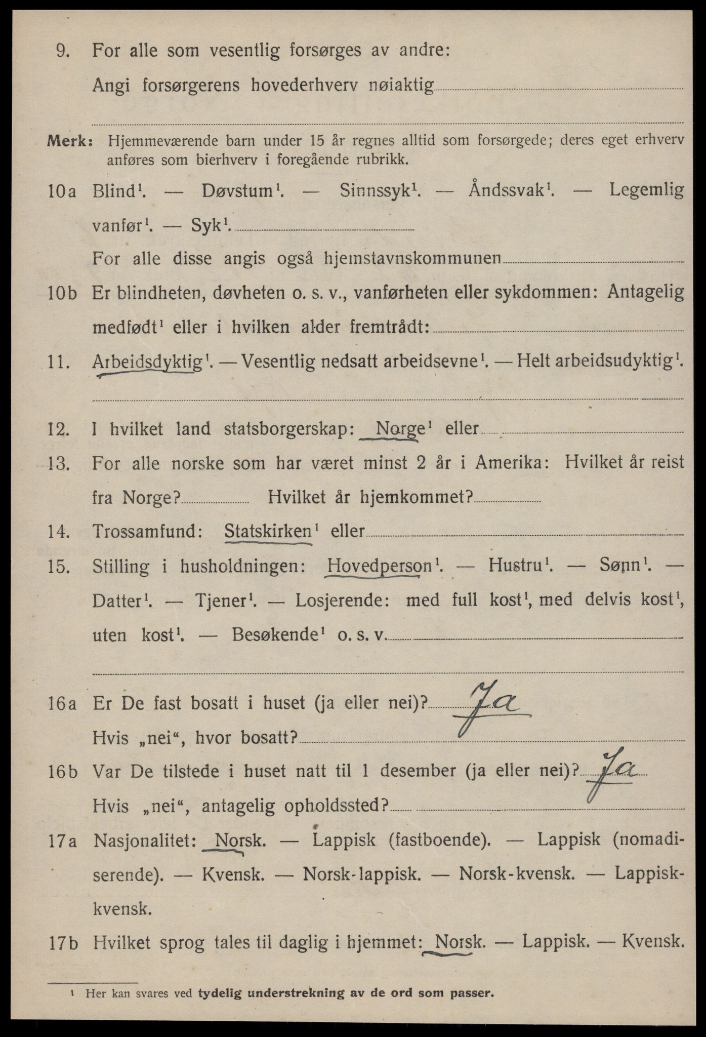 SAT, 1920 census for Strinda, 1920, p. 15335