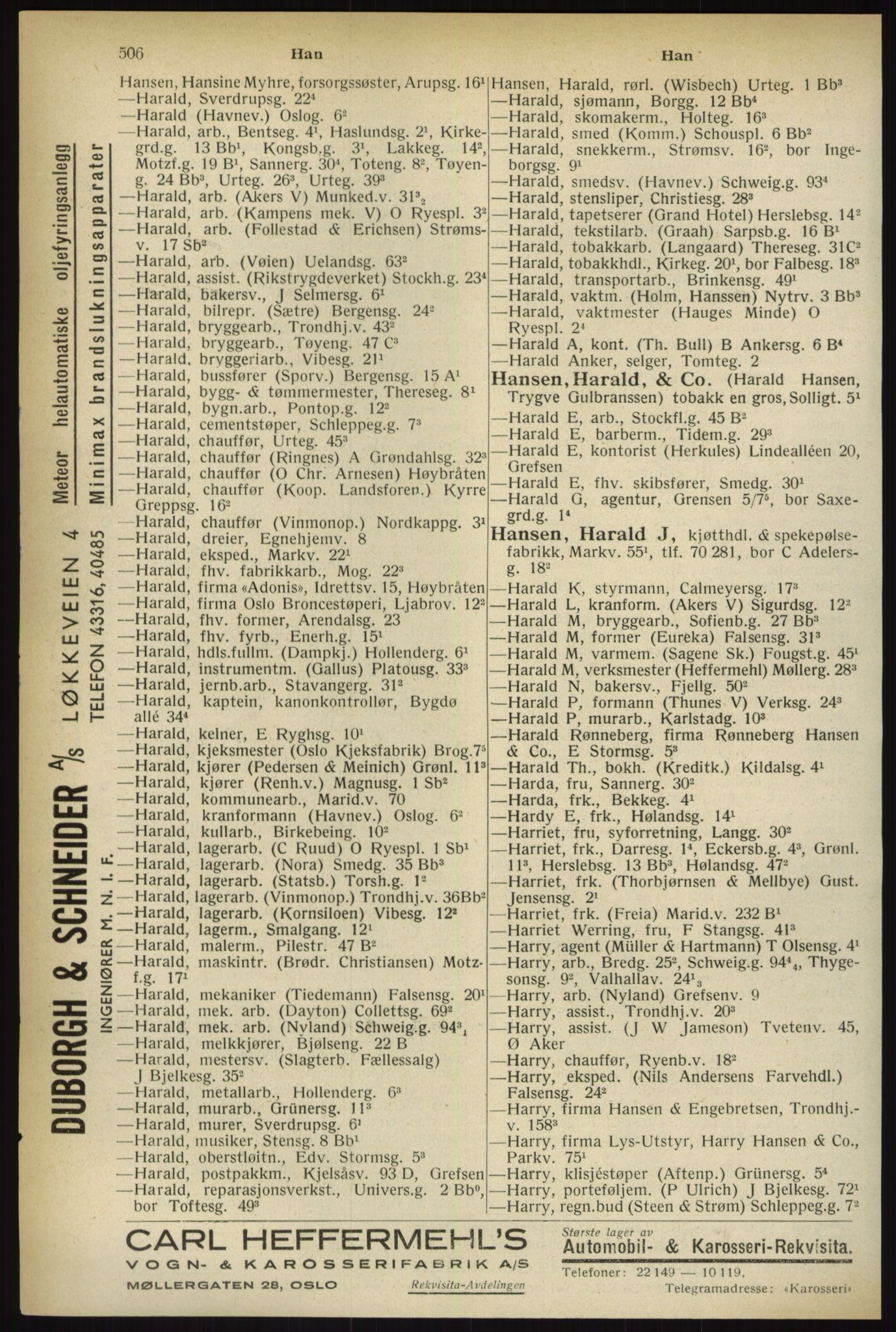 Kristiania/Oslo adressebok, PUBL/-, 1933, p. 506