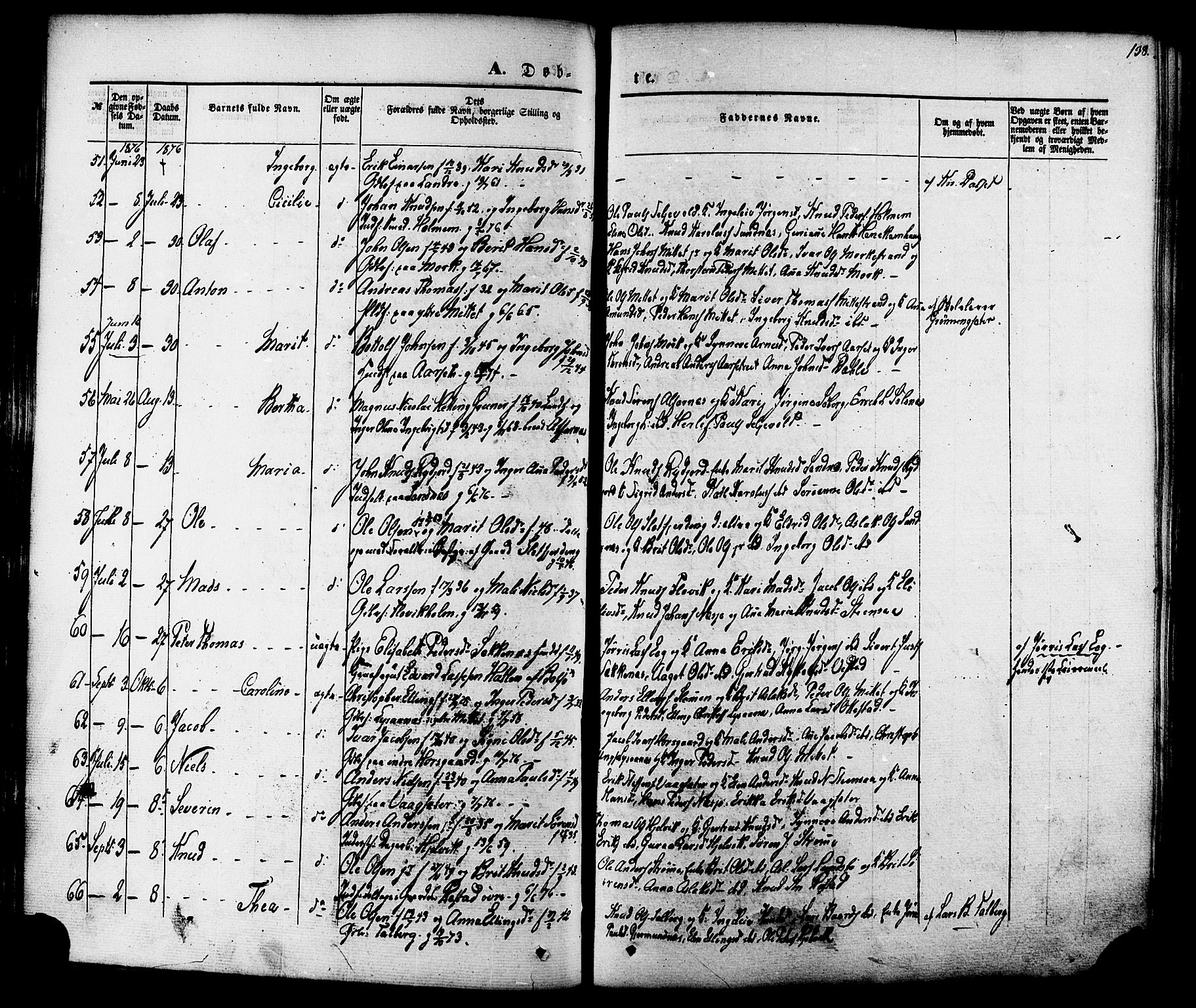 Ministerialprotokoller, klokkerbøker og fødselsregistre - Møre og Romsdal, AV/SAT-A-1454/547/L0603: Parish register (official) no. 547A05, 1846-1877, p. 138