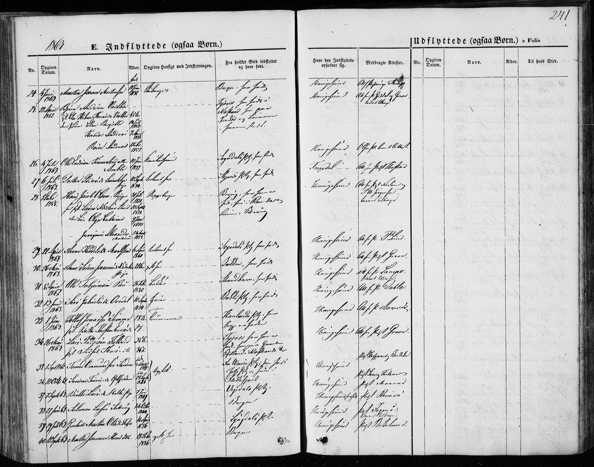 Torvastad sokneprestkontor, AV/SAST-A -101857/H/Ha/Haa/L0011: Parish register (official) no. A 11, 1857-1866, p. 241