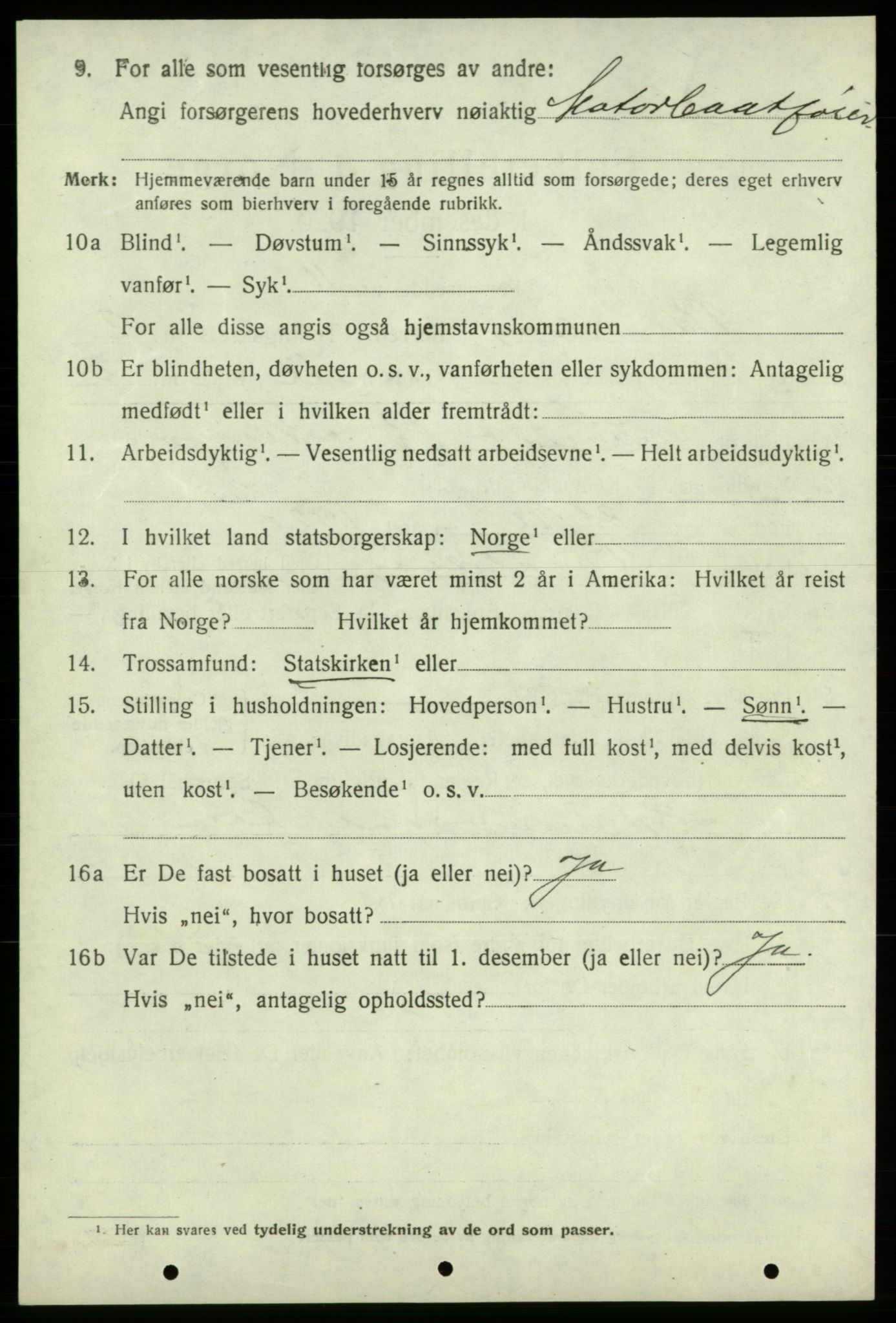 SAB, 1920 census for Varaldsøy, 1920, p. 1246