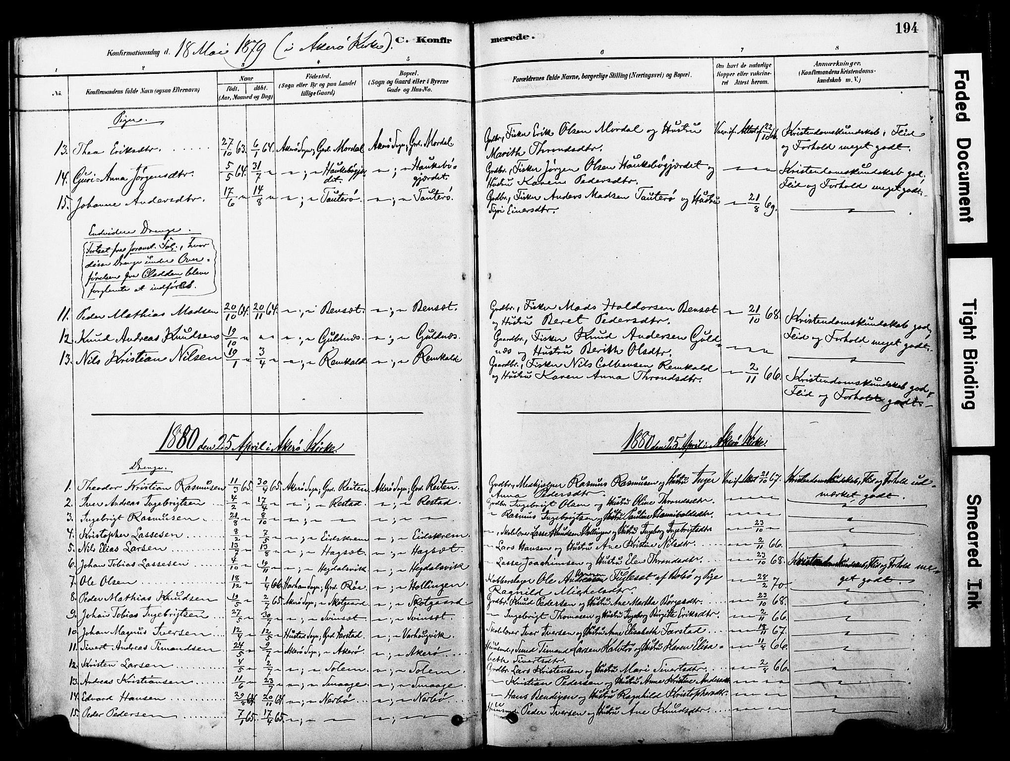 Ministerialprotokoller, klokkerbøker og fødselsregistre - Møre og Romsdal, SAT/A-1454/560/L0721: Parish register (official) no. 560A05, 1878-1917, p. 194
