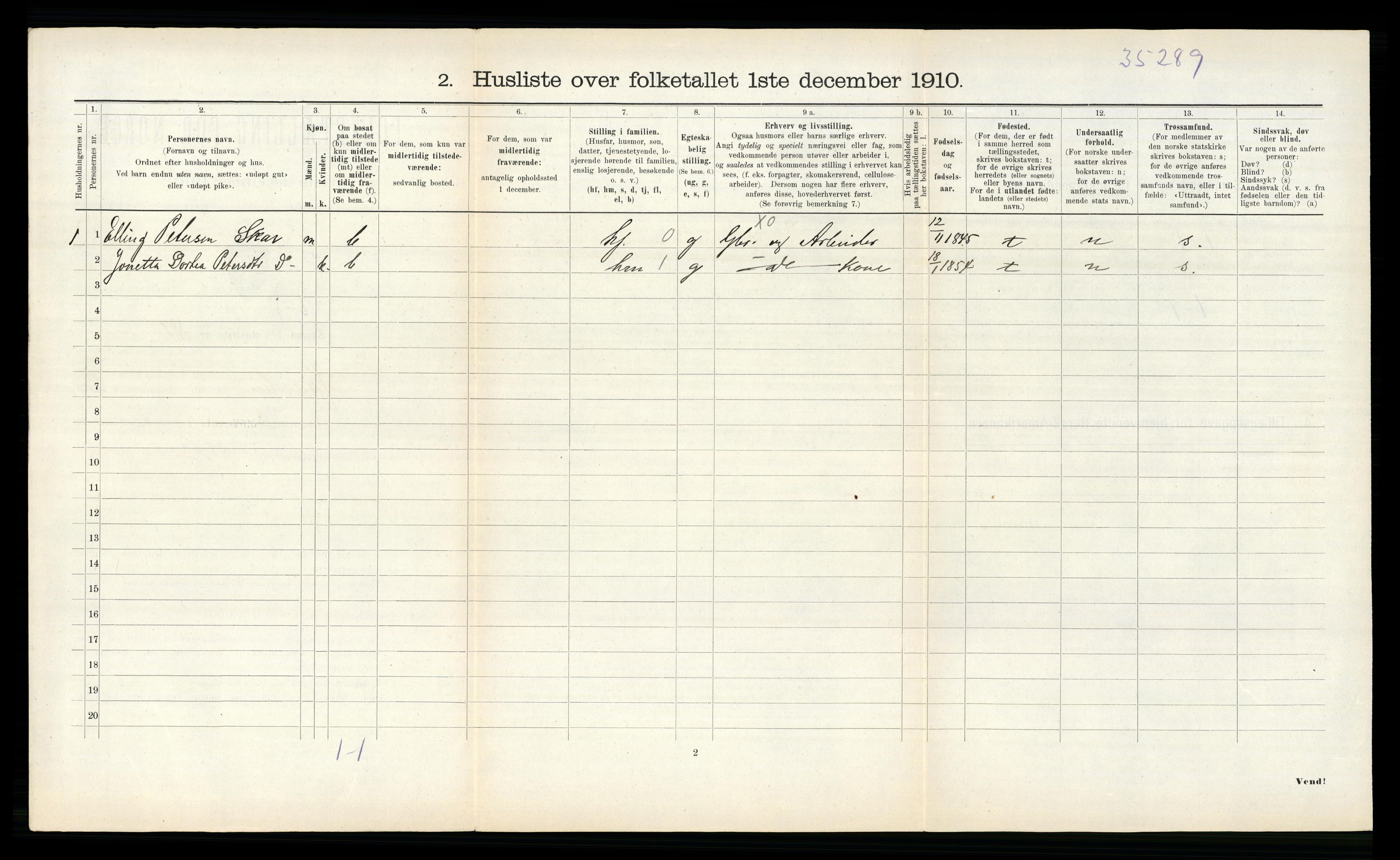 RA, 1910 census for Sparbu, 1910, p. 473