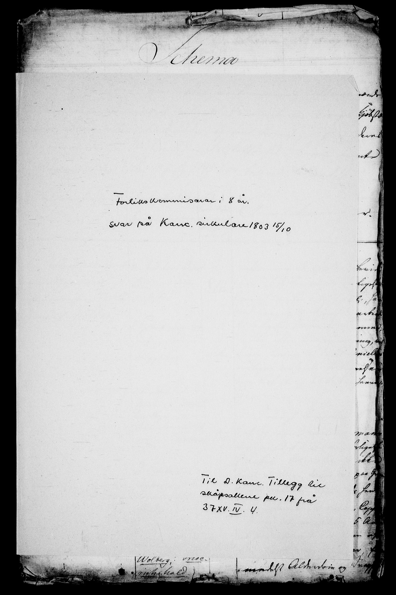Danske Kanselli, Skapsaker, AV/RA-EA-4061/G/L0017: Tillegg til skapsakene, 1722-1813, p. 303