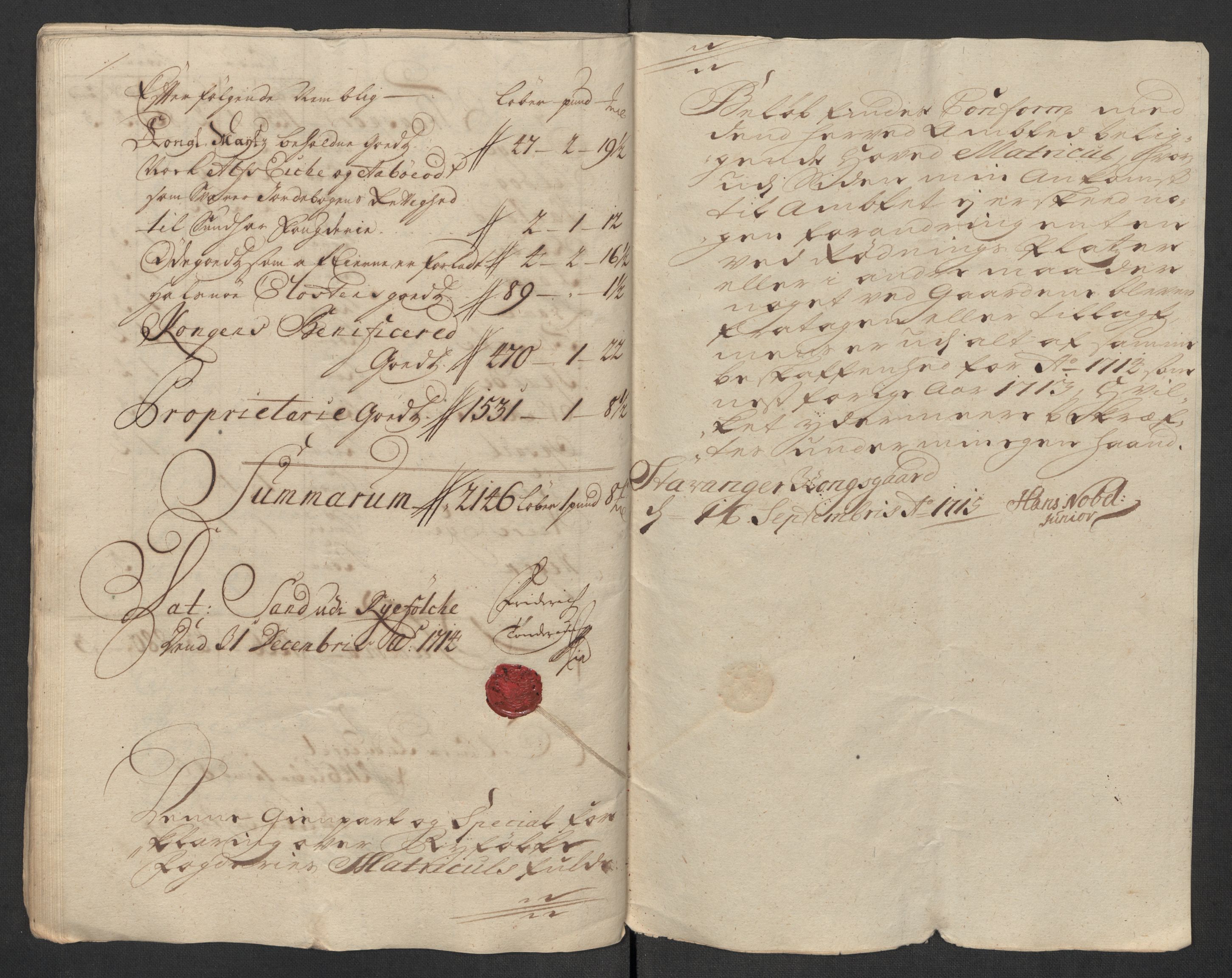 Rentekammeret inntil 1814, Reviderte regnskaper, Fogderegnskap, AV/RA-EA-4092/R47/L2867: Fogderegnskap Ryfylke, 1714, p. 65