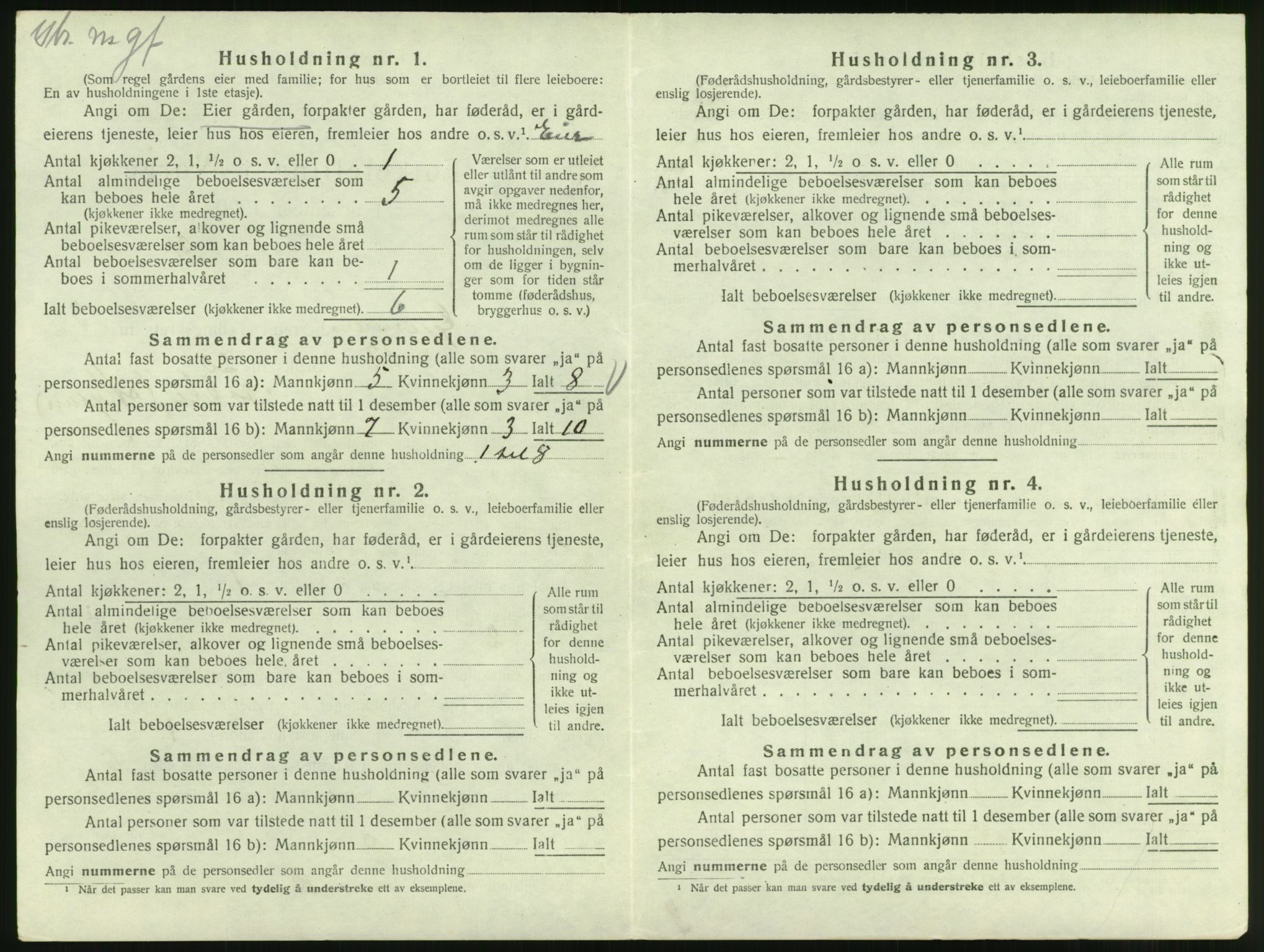 SAT, 1920 census for Gjemnes, 1920, p. 255