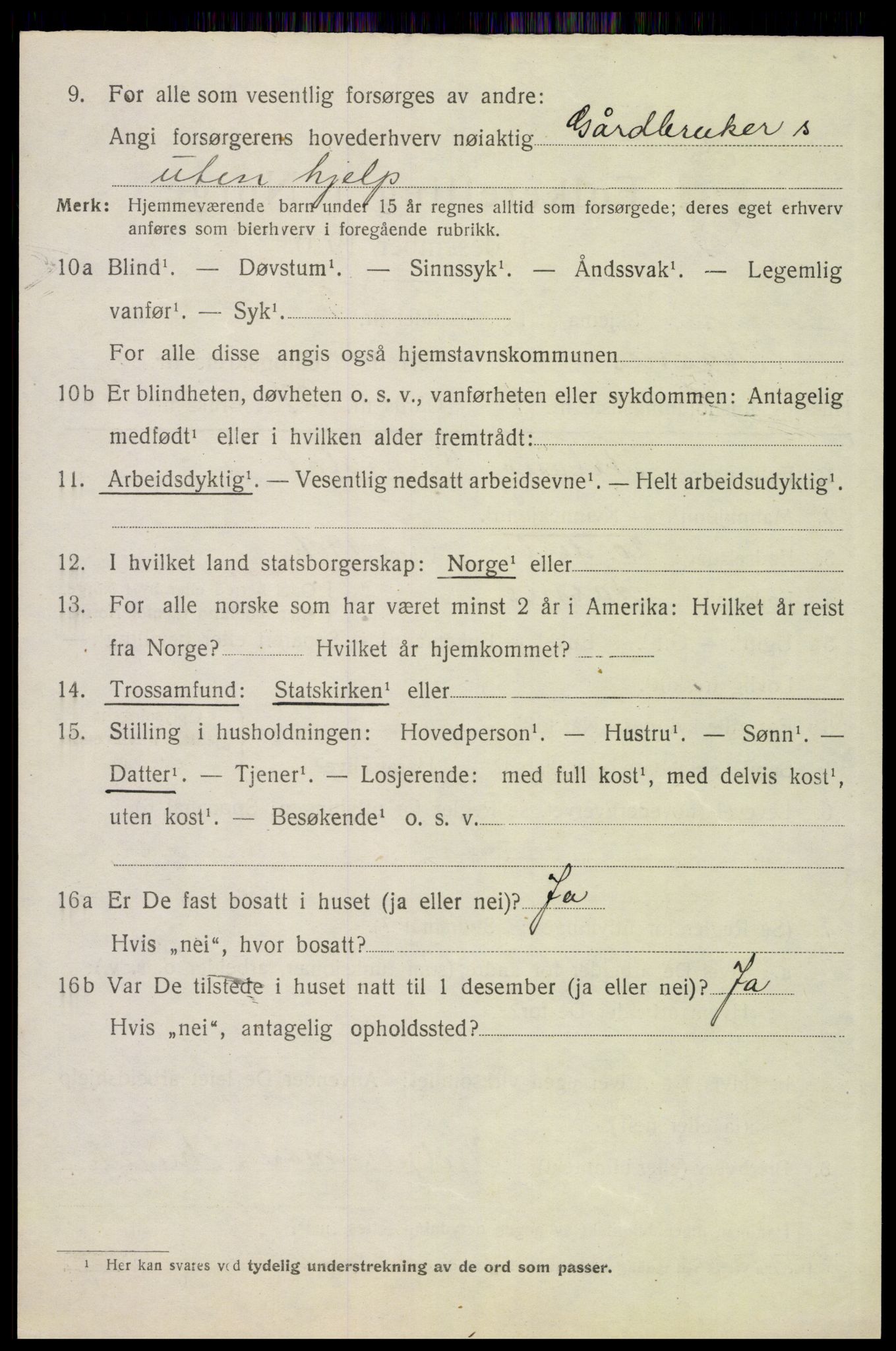 SAH, 1920 census for Åsnes, 1920, p. 2191