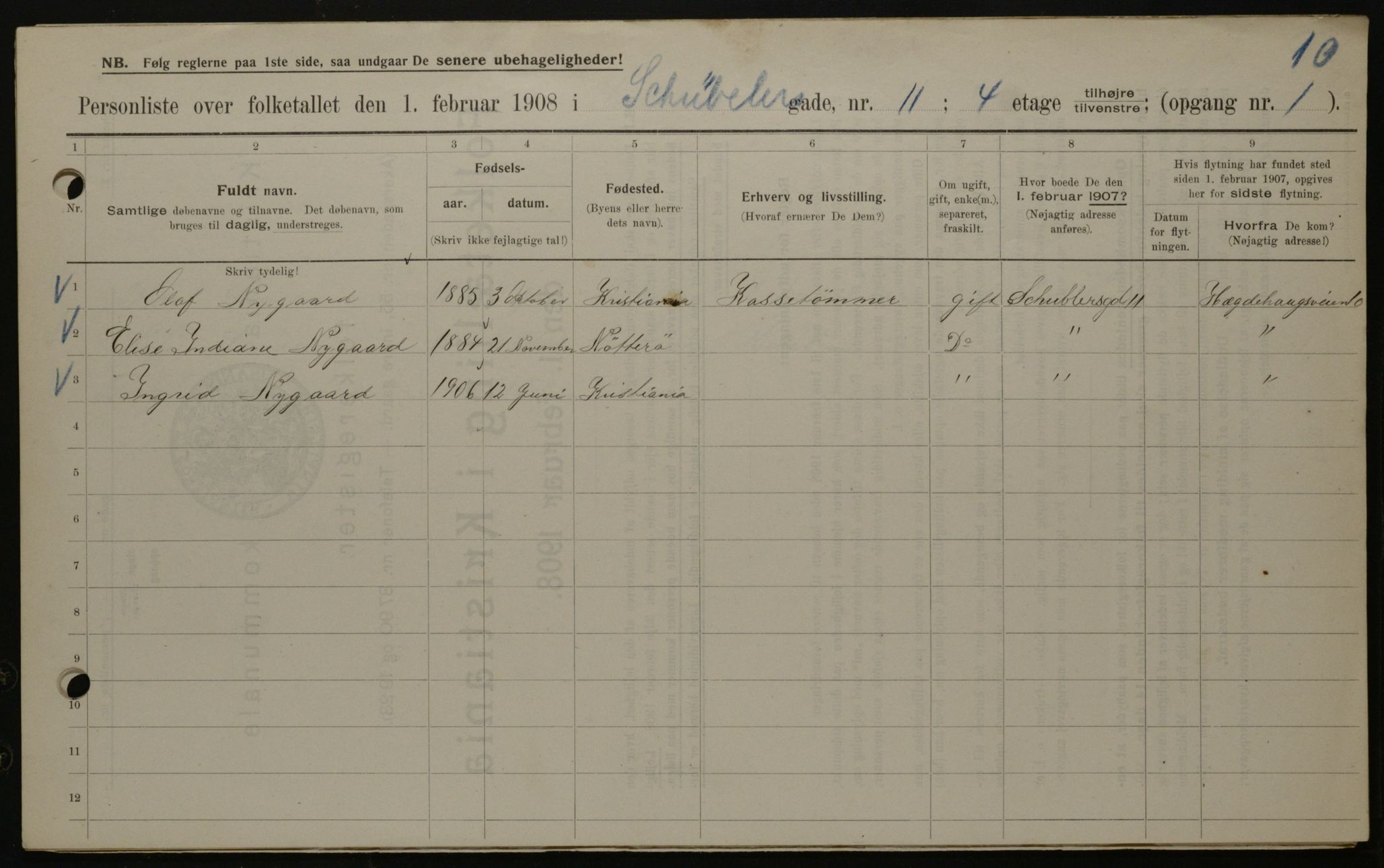 OBA, Municipal Census 1908 for Kristiania, 1908, p. 83633