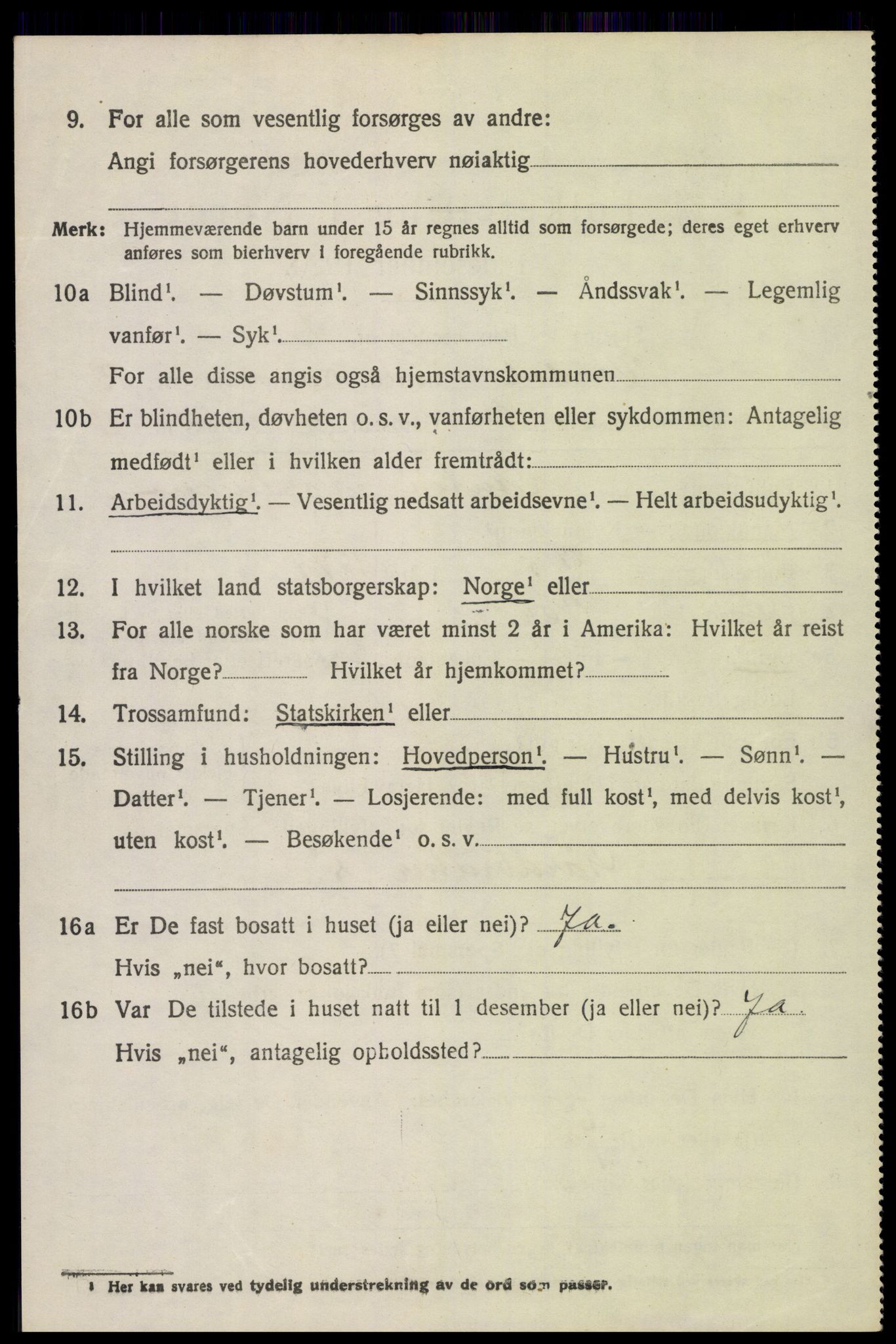 SAH, 1920 census for Vardal, 1920, p. 2658