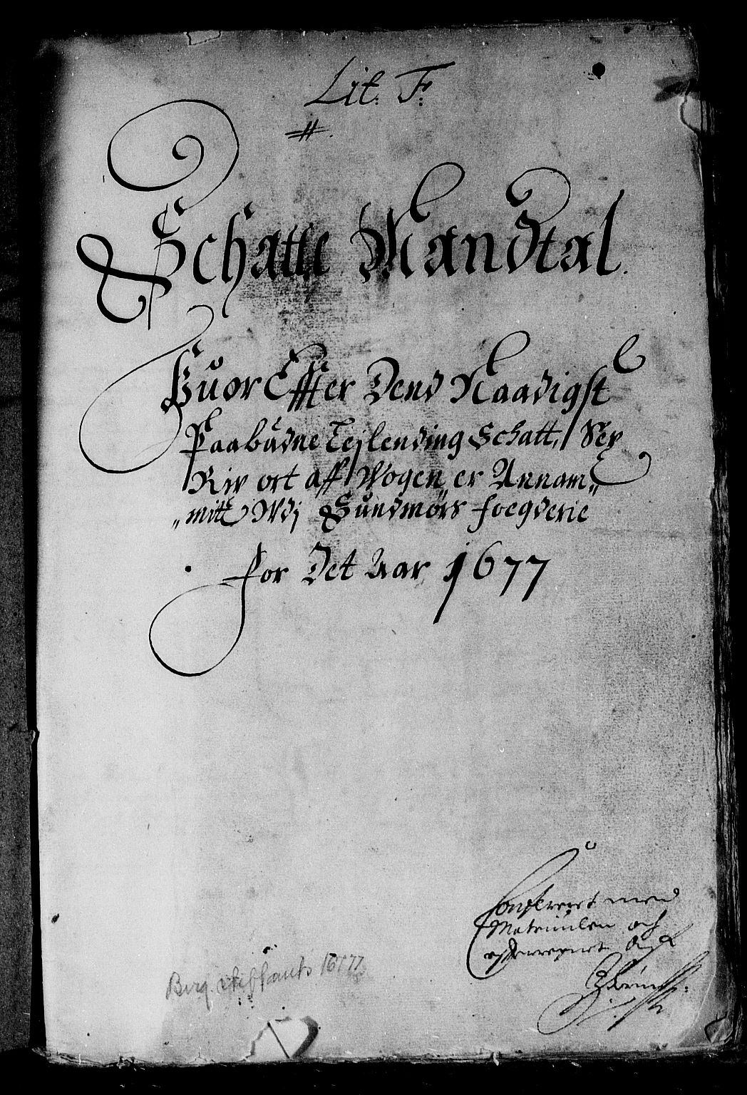 Rentekammeret inntil 1814, Reviderte regnskaper, Stiftamtstueregnskaper, Bergen stiftamt, AV/RA-EA-6043/R/Rc/L0048: Bergen stiftamt, 1677