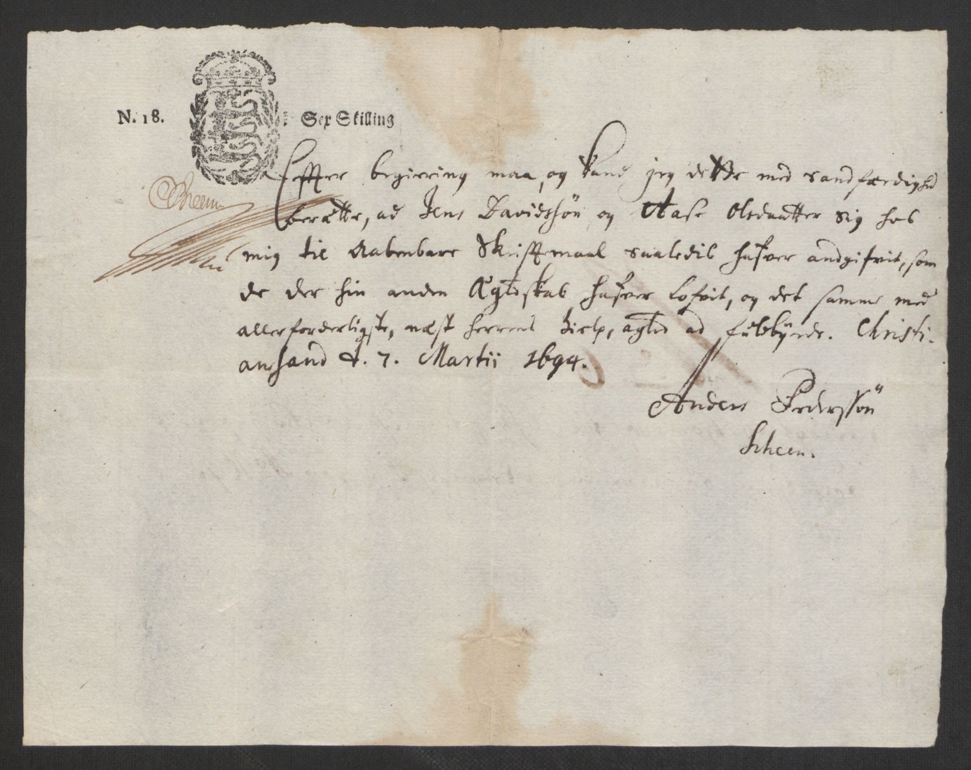 Rentekammeret inntil 1814, Reviderte regnskaper, Byregnskaper, AV/RA-EA-4066/R/Rm/L0285: [M18] Sikt og sakefall, 1681-1718, p. 198