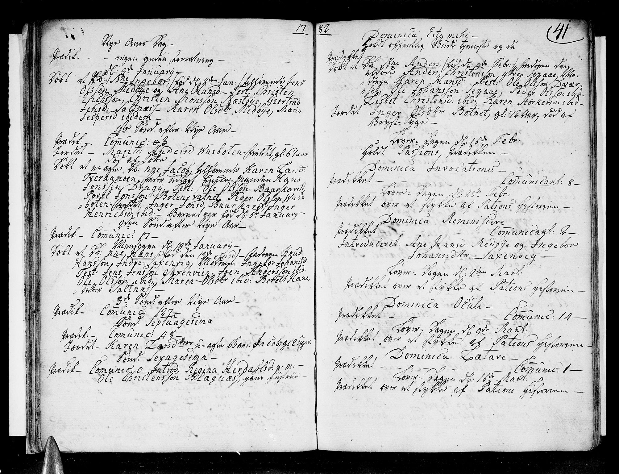 Ministerialprotokoller, klokkerbøker og fødselsregistre - Nordland, AV/SAT-A-1459/847/L0664: Parish register (official) no. 847A04, 1770-1818, p. 41