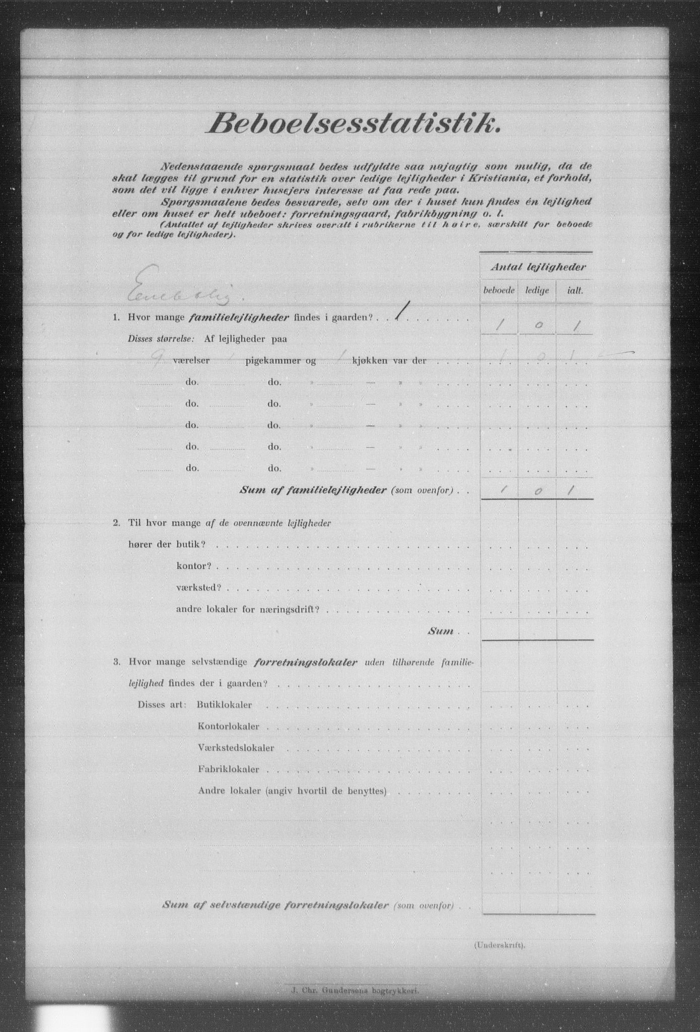 OBA, Municipal Census 1903 for Kristiania, 1903, p. 5543