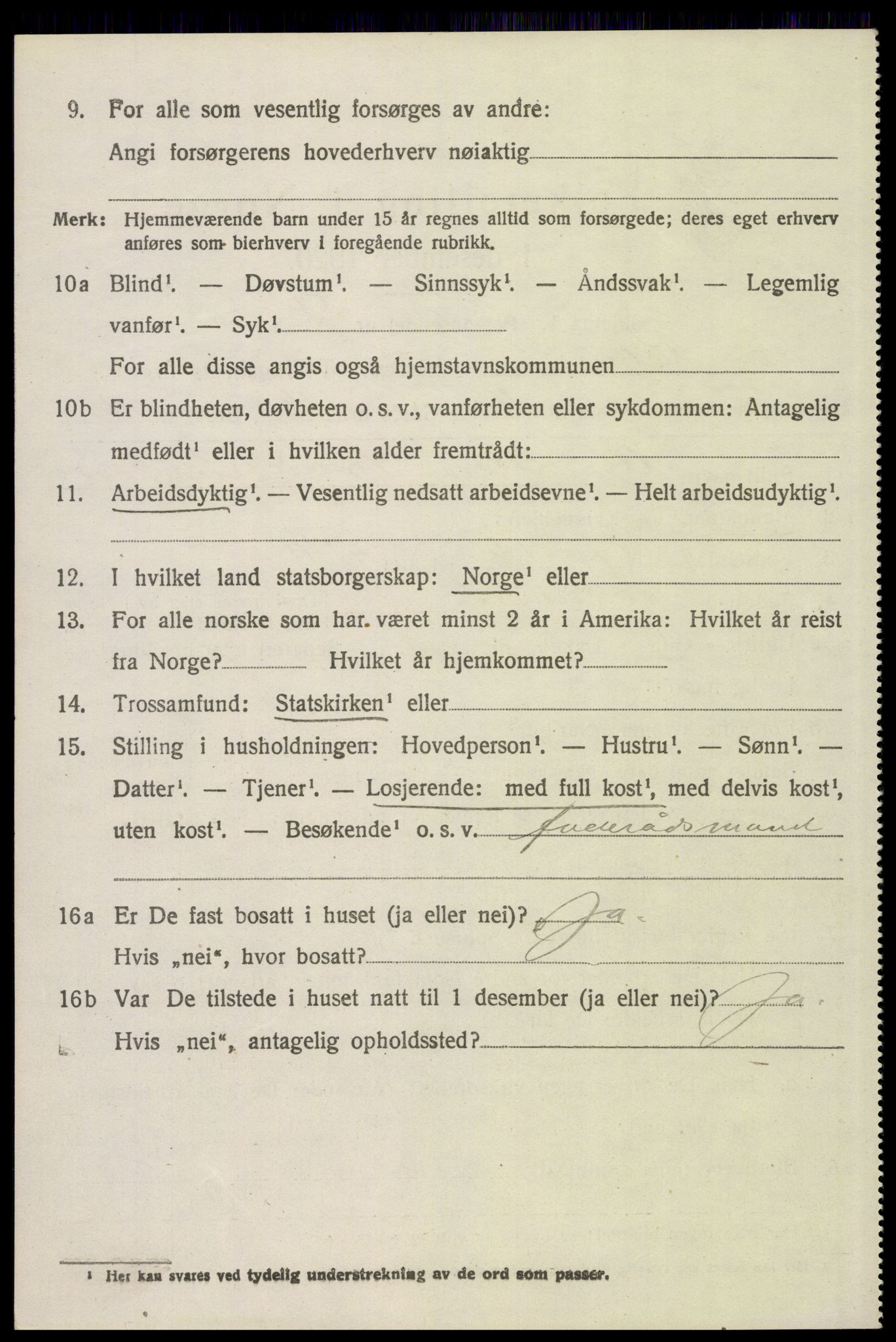 SAH, 1920 census for Elverum, 1920, p. 16883