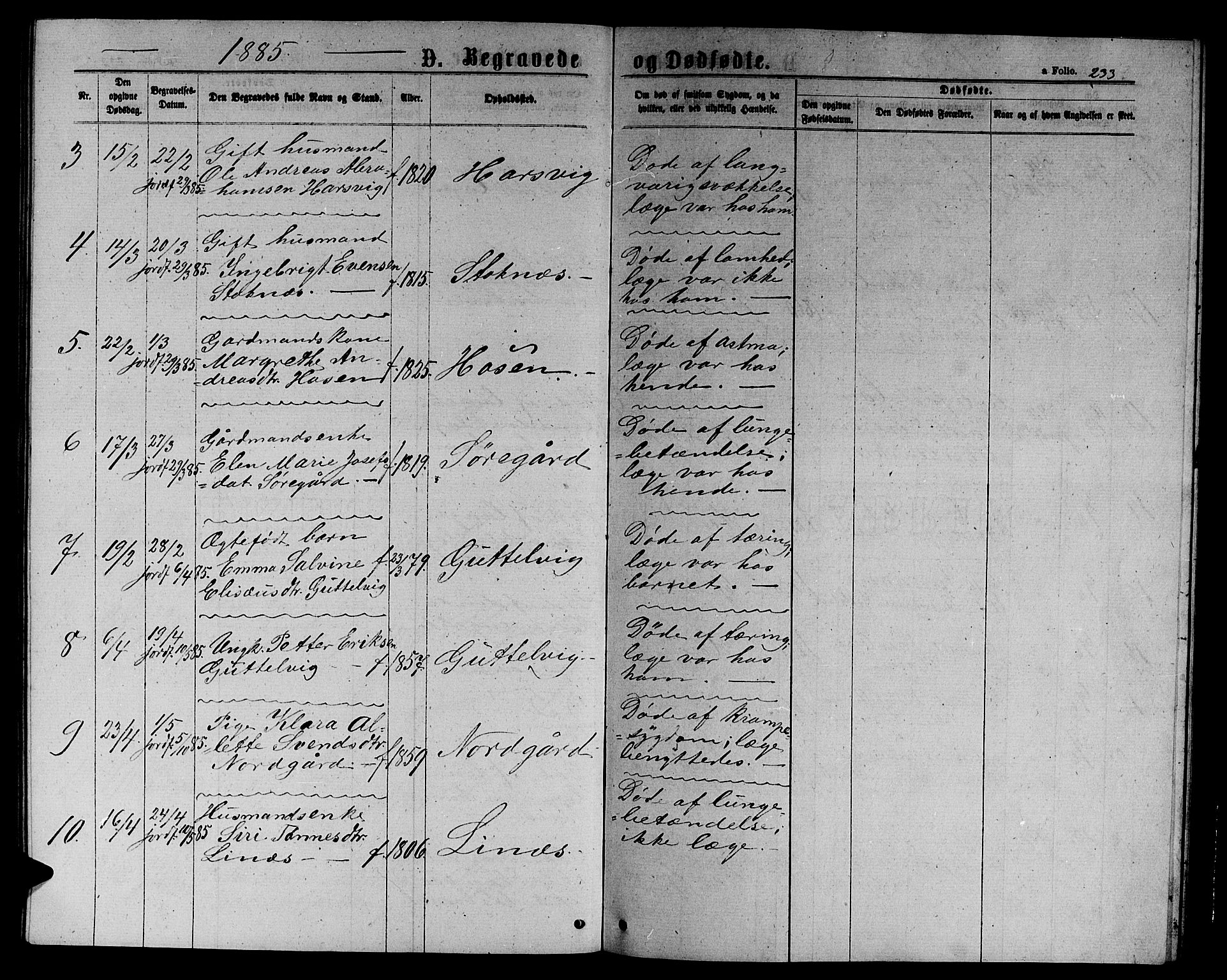 Ministerialprotokoller, klokkerbøker og fødselsregistre - Sør-Trøndelag, AV/SAT-A-1456/656/L0695: Parish register (copy) no. 656C01, 1867-1889, p. 233