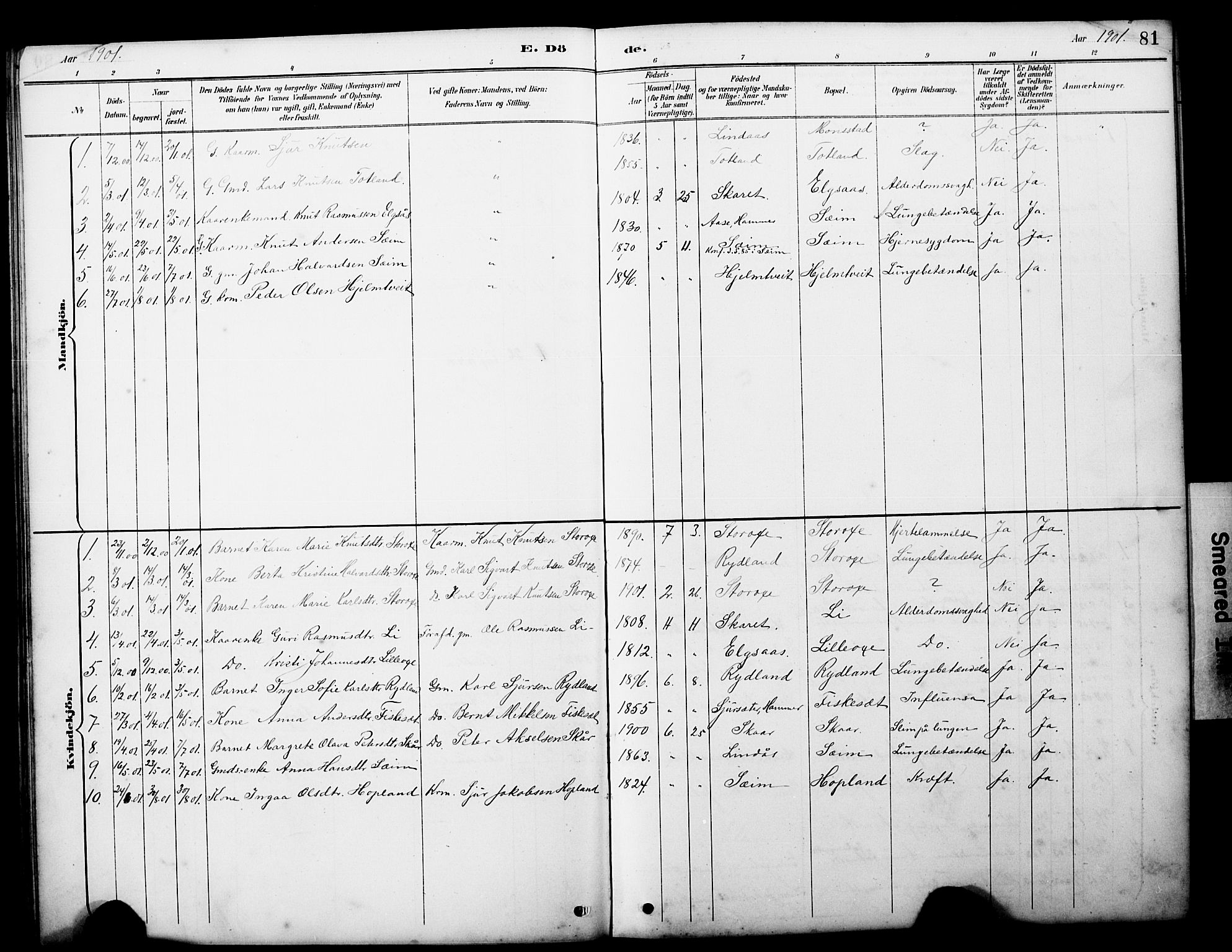 Alversund Sokneprestembete, SAB/A-73901/H/Ha/Hab: Parish register (copy) no. D 3, 1890-1908, p. 81