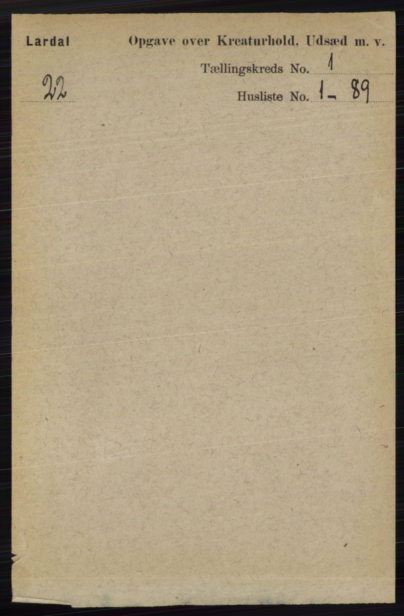 RA, 1891 census for 0728 Lardal, 1891, p. 3235