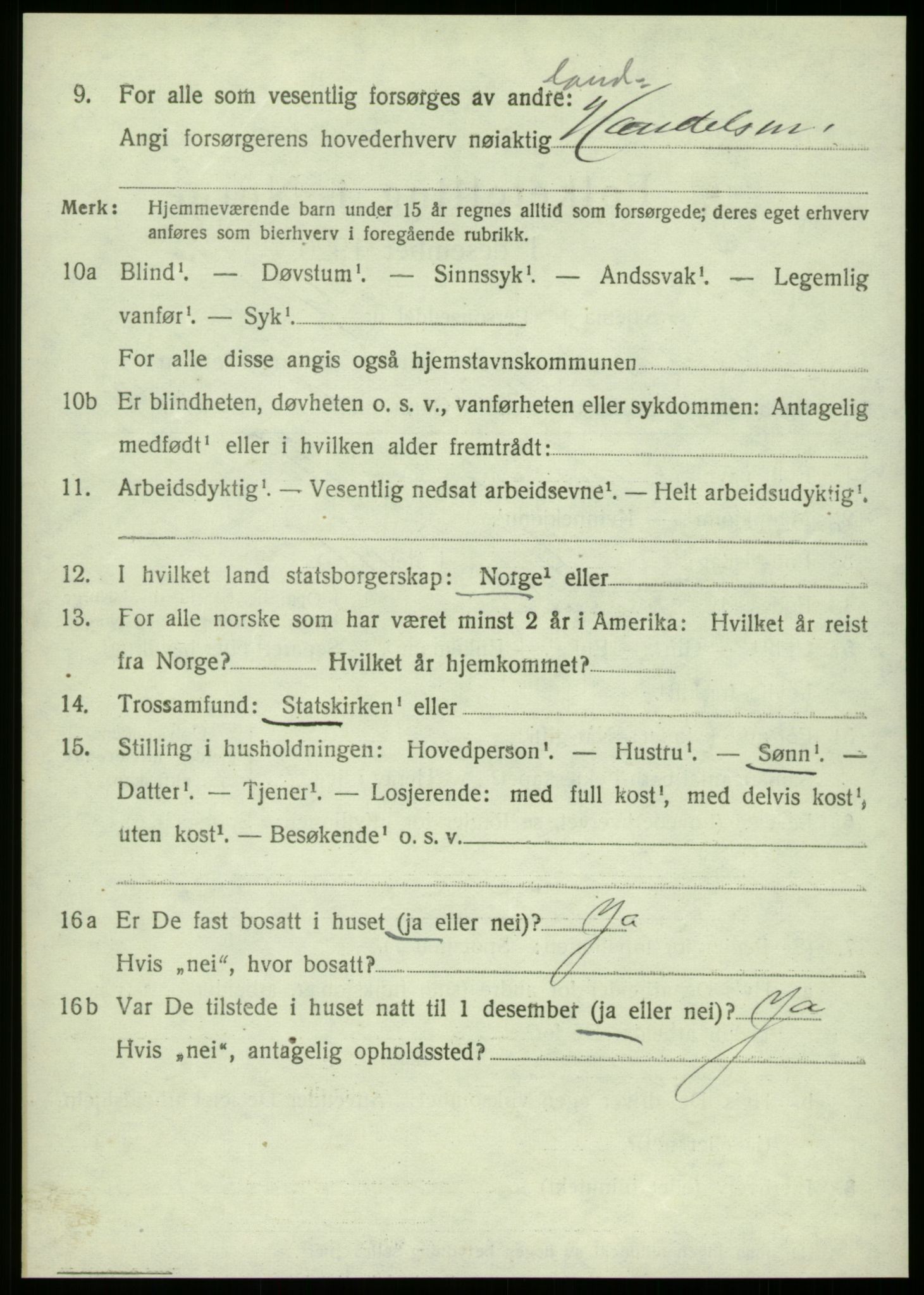 SAB, 1920 census for Askøy, 1920, p. 4951