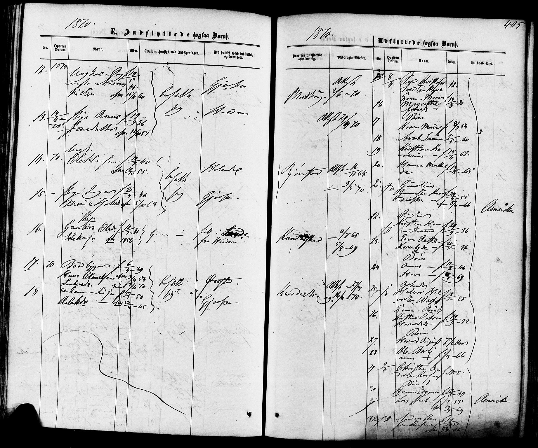 Solum kirkebøker, SAKO/A-306/F/Fa/L0008: Parish register (official) no. I 8, 1865-1876, p. 405