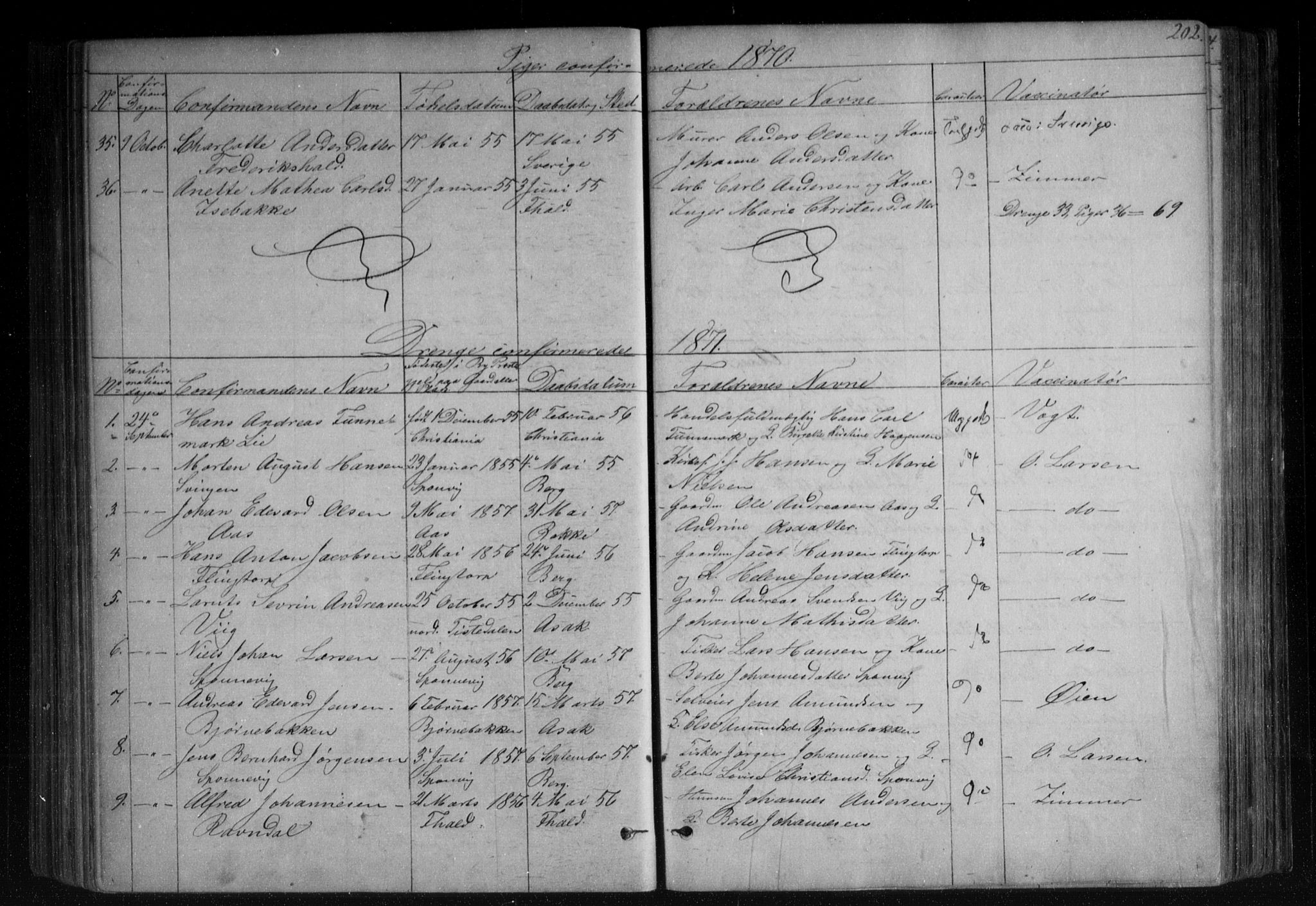 Berg prestekontor Kirkebøker, AV/SAO-A-10902/F/Fa/L0005: Parish register (official) no. I 5, 1861-1877, p. 202