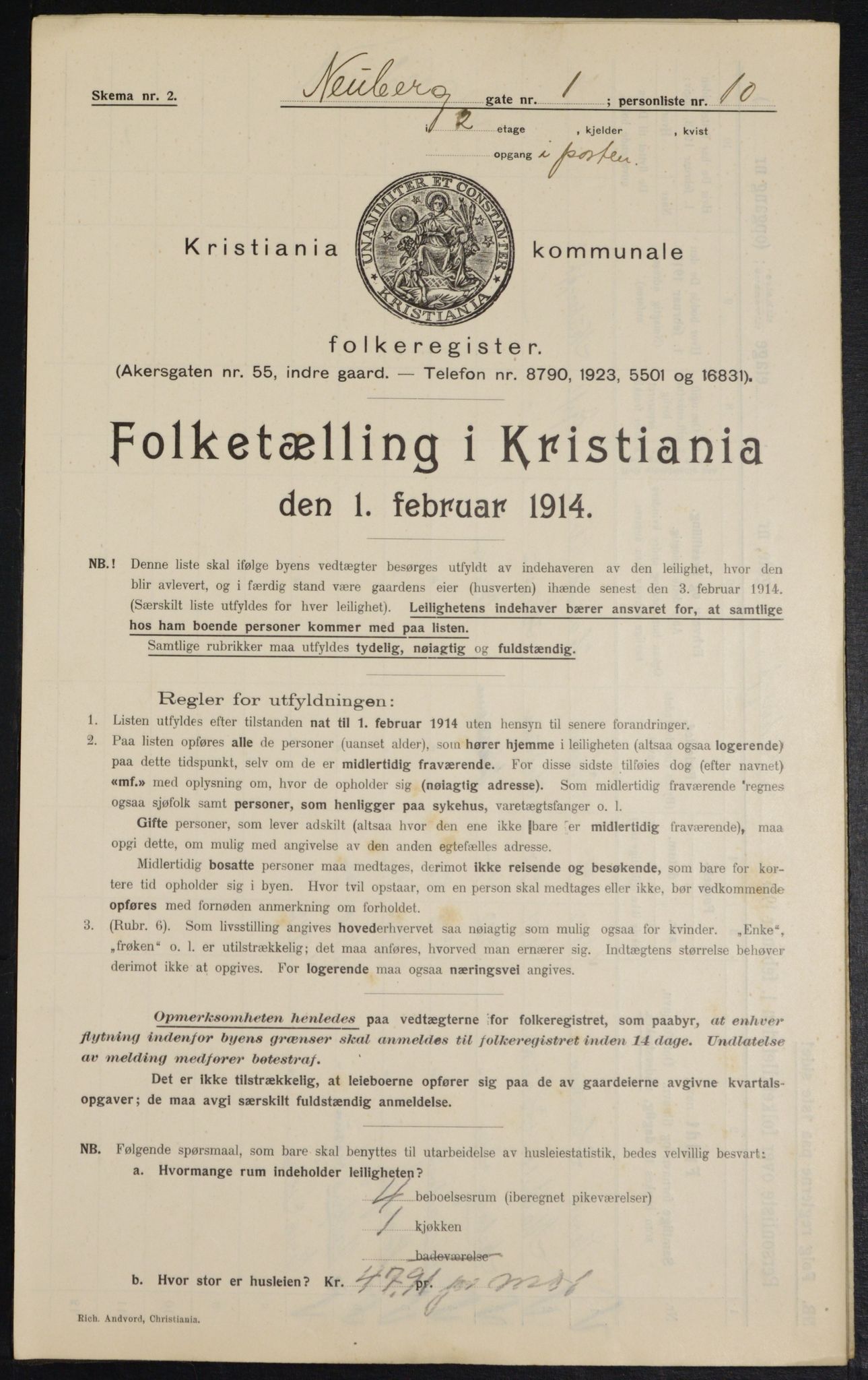 OBA, Municipal Census 1914 for Kristiania, 1914, p. 69642