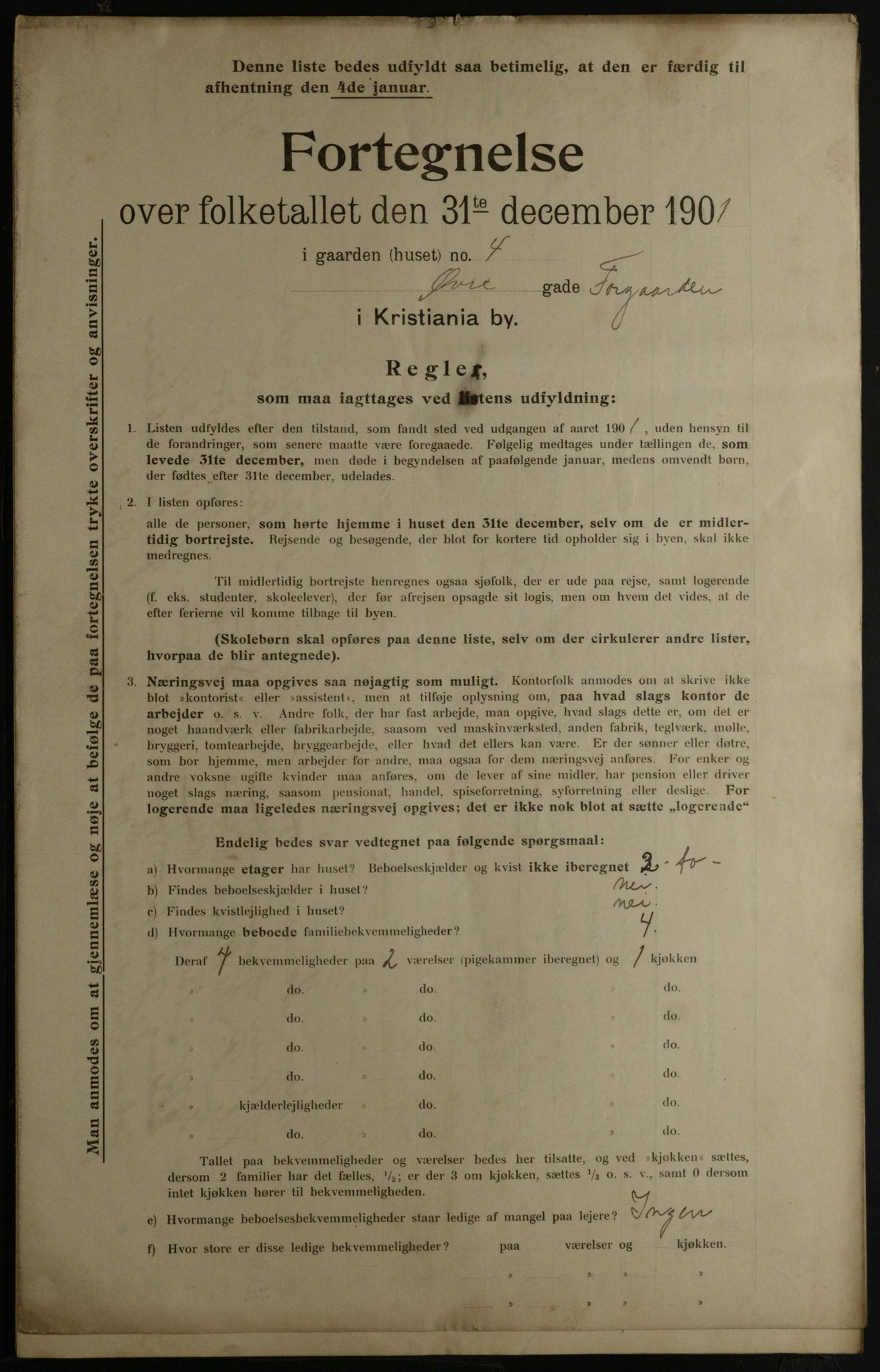 OBA, Municipal Census 1901 for Kristiania, 1901, p. 19739