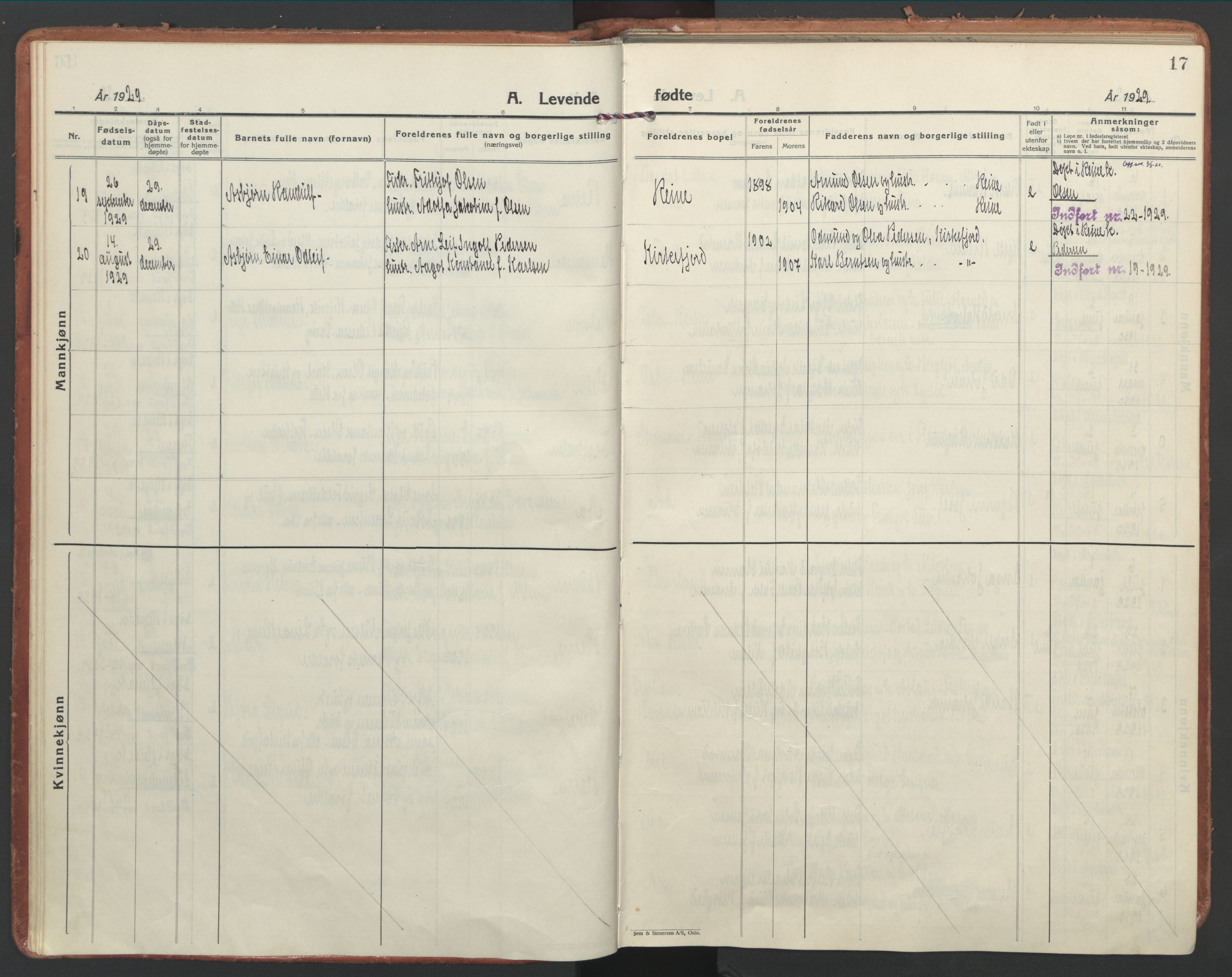 Ministerialprotokoller, klokkerbøker og fødselsregistre - Nordland, AV/SAT-A-1459/886/L1223: Parish register (official) no. 886A05, 1926-1938, p. 17