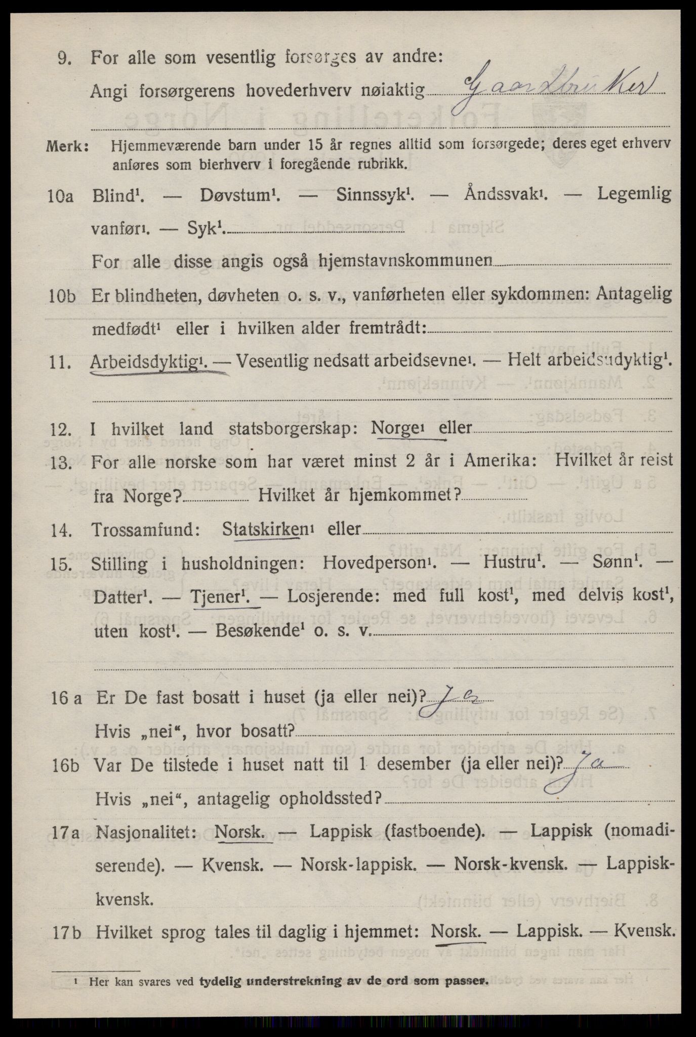 SAT, 1920 census for Ørland, 1920, p. 7862