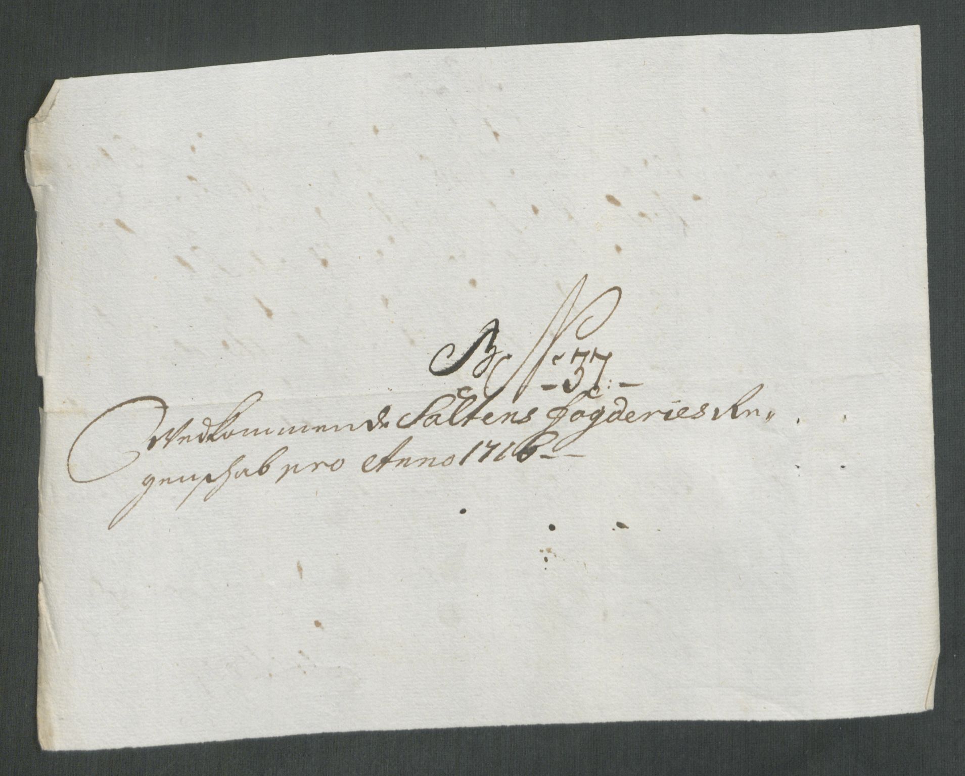 Rentekammeret inntil 1814, Reviderte regnskaper, Fogderegnskap, AV/RA-EA-4092/R66/L4586: Fogderegnskap Salten, 1716, p. 240