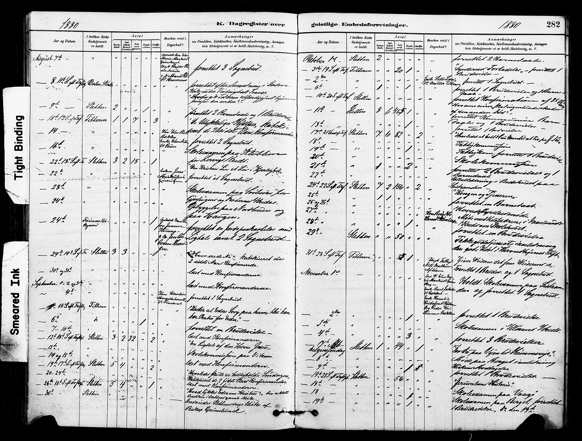 Ministerialprotokoller, klokkerbøker og fødselsregistre - Sør-Trøndelag, AV/SAT-A-1456/640/L0578: Parish register (official) no. 640A03, 1879-1889, p. 282